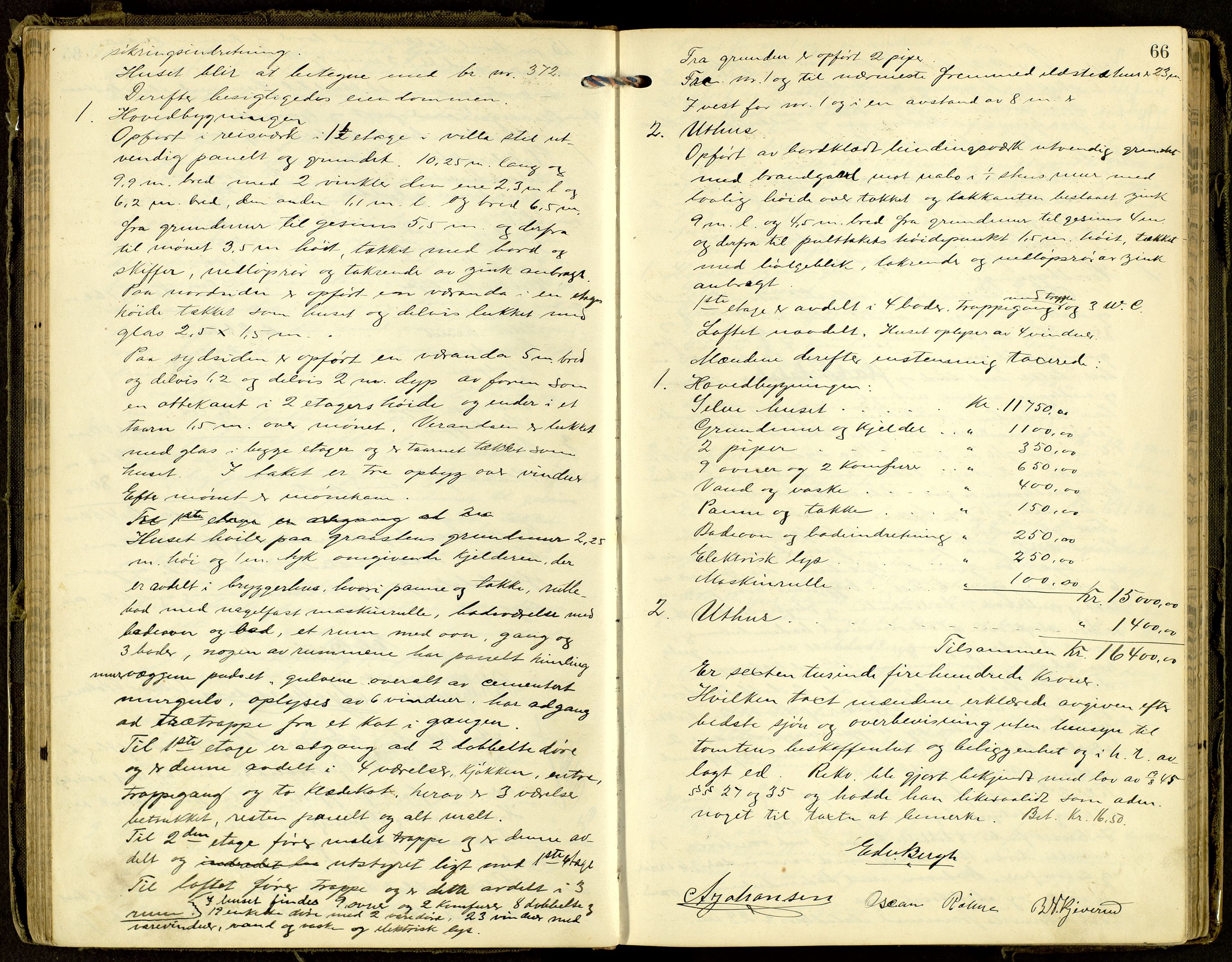 Norges Brannkasse, Hamar, AV/SAH-NBRANH-006/F/Fa/L0007: Branntakstprotokoll, 1911-1917, s. 65b-66a