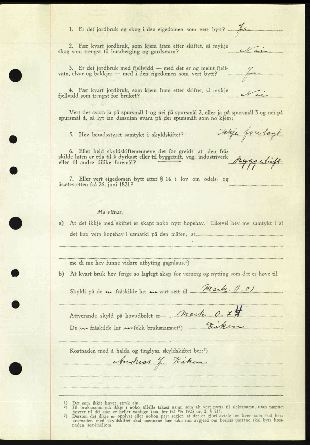 Nordre Sunnmøre sorenskriveri, AV/SAT-A-0006/1/2/2C/2Ca: Pantebok nr. A26, 1947-1948, Dagboknr: 2128/1947