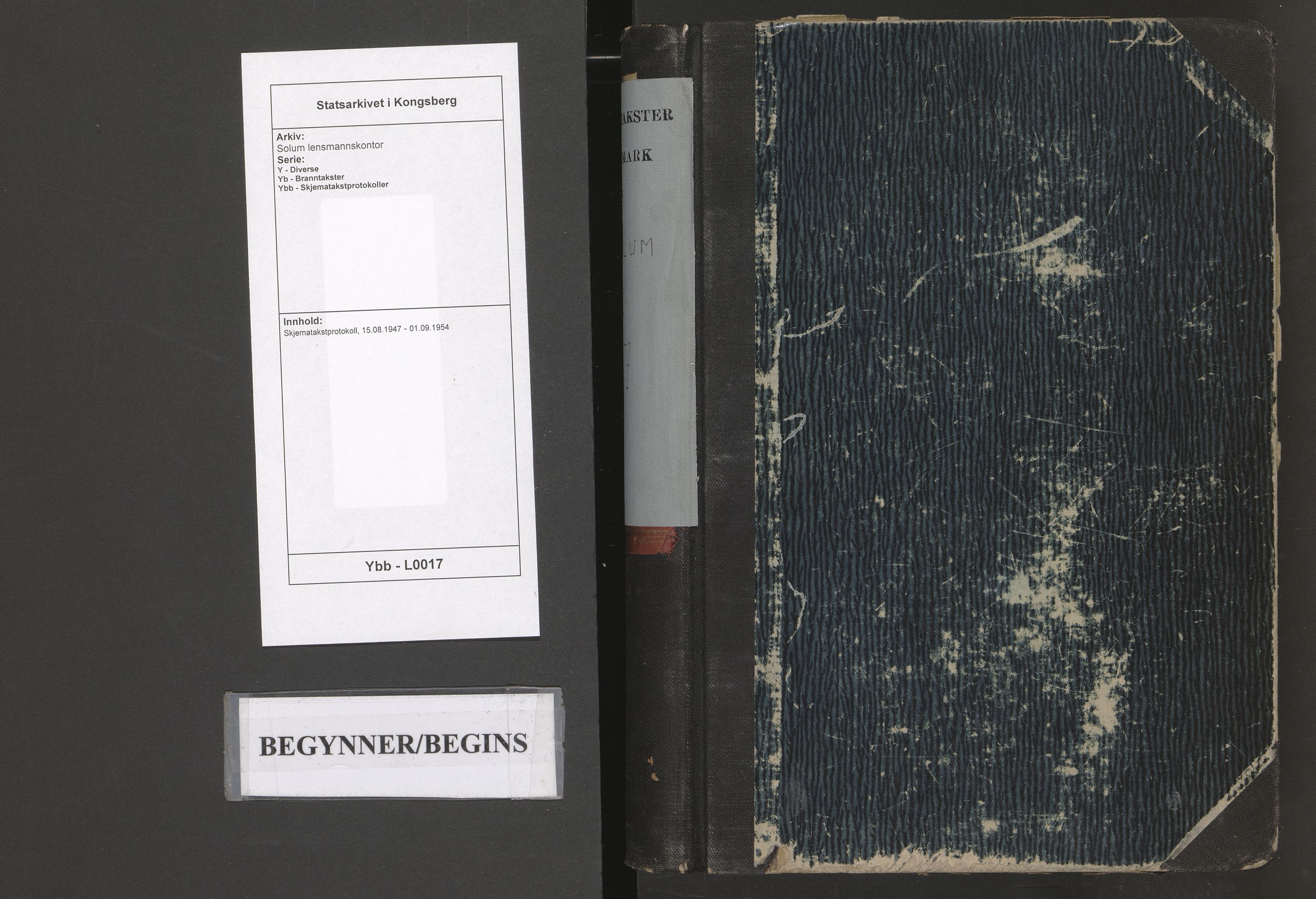 Solum lensmannskontor, AV/SAKO-A-575/Y/Yb/Ybb/L0017: Skjematakstprotokoll, 1947-1954