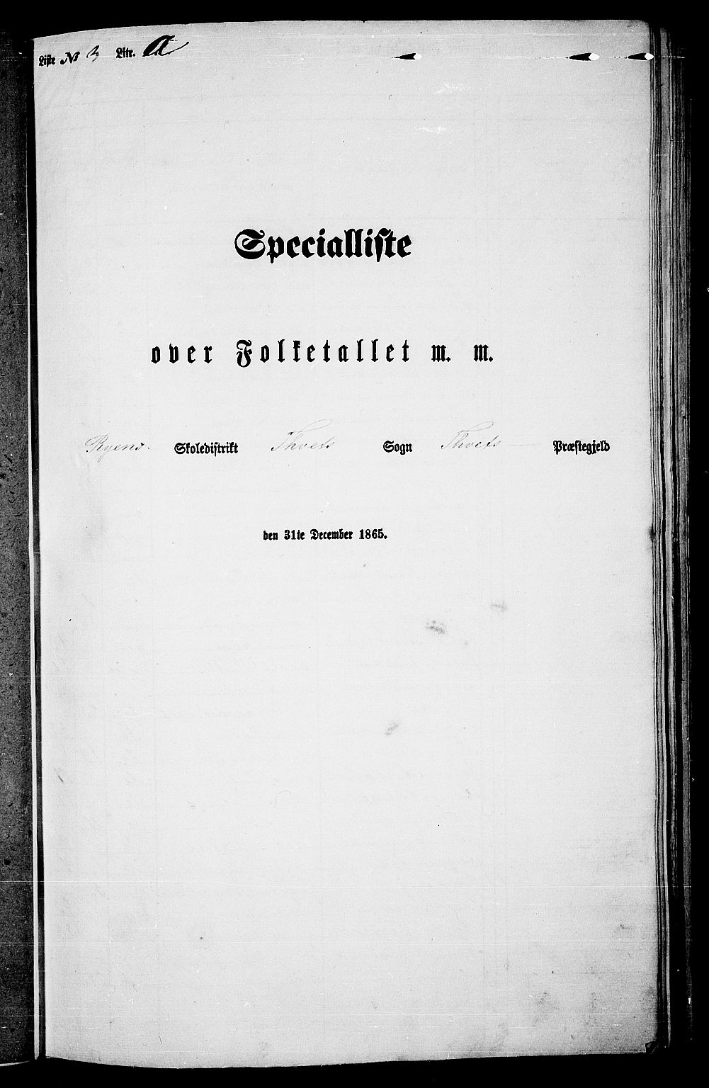 RA, Folketelling 1865 for 1013P Tveit prestegjeld, 1865, s. 47