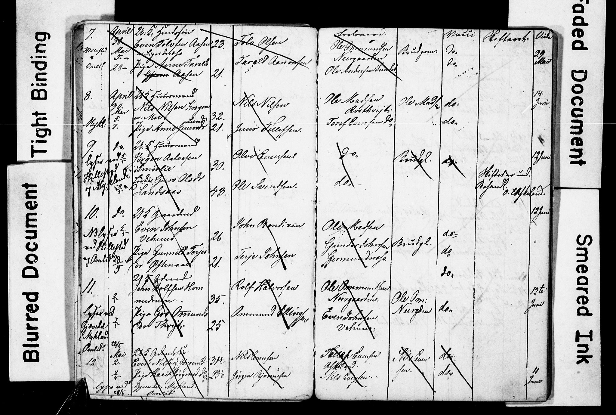 Åmli sokneprestkontor, AV/SAK-1111-0050/F/Ff/L0001: Kladd til kirkebok nr. A VI 19, 1848-1864
