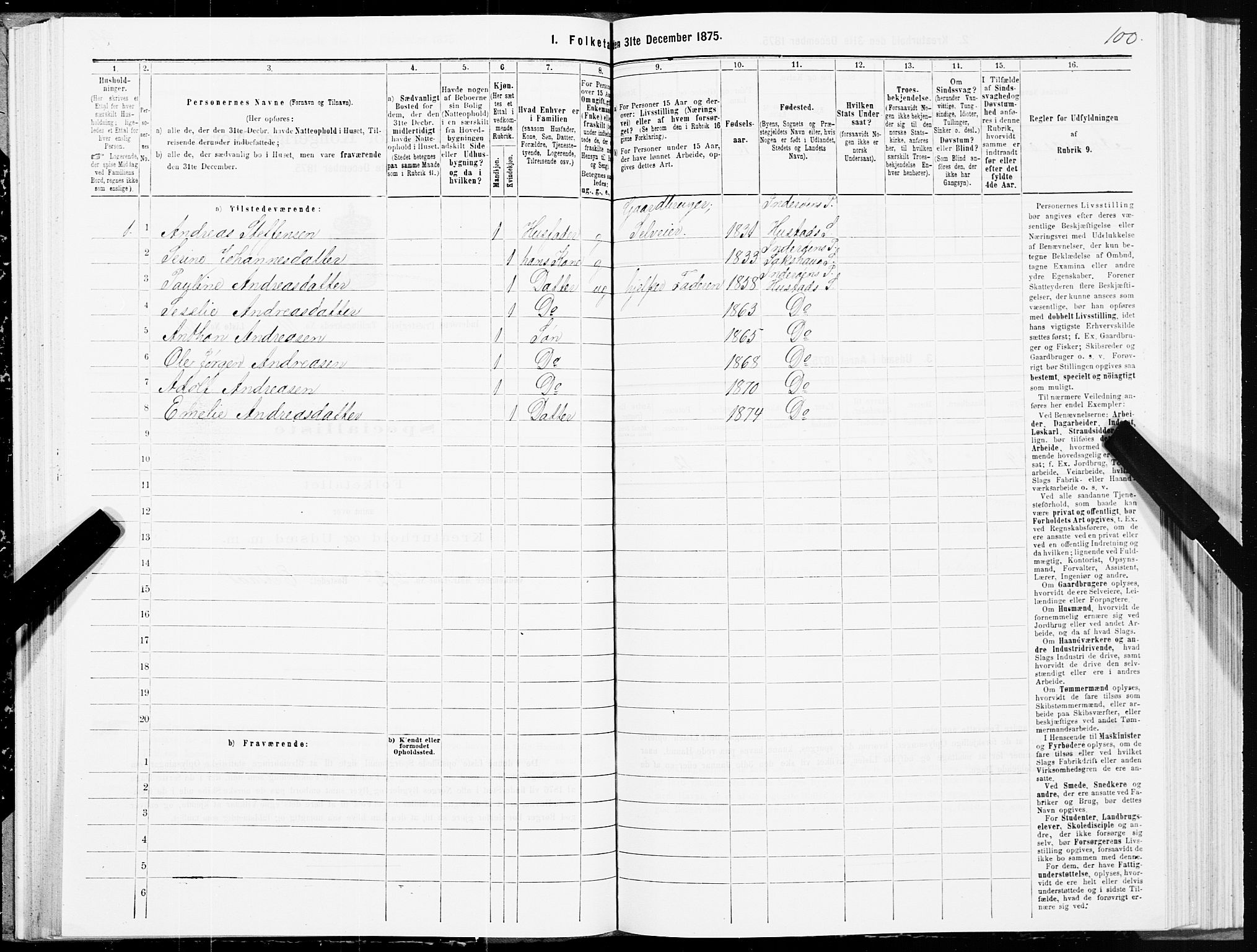 SAT, Folketelling 1875 for 1729P Inderøy prestegjeld, 1875, s. 6100