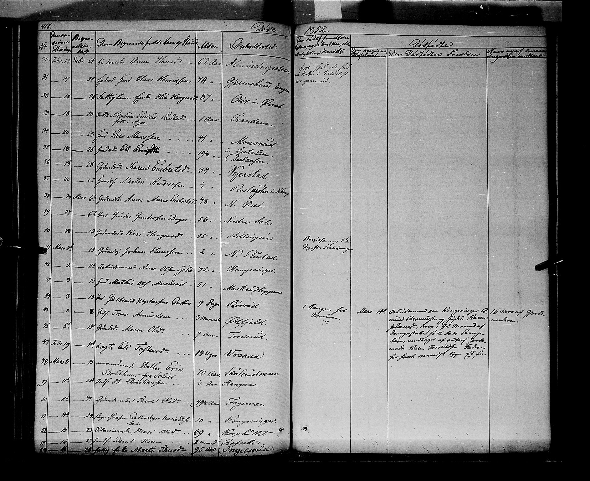 Vinger prestekontor, AV/SAH-PREST-024/H/Ha/Haa/L0009: Ministerialbok nr. 9, 1847-1855, s. 418
