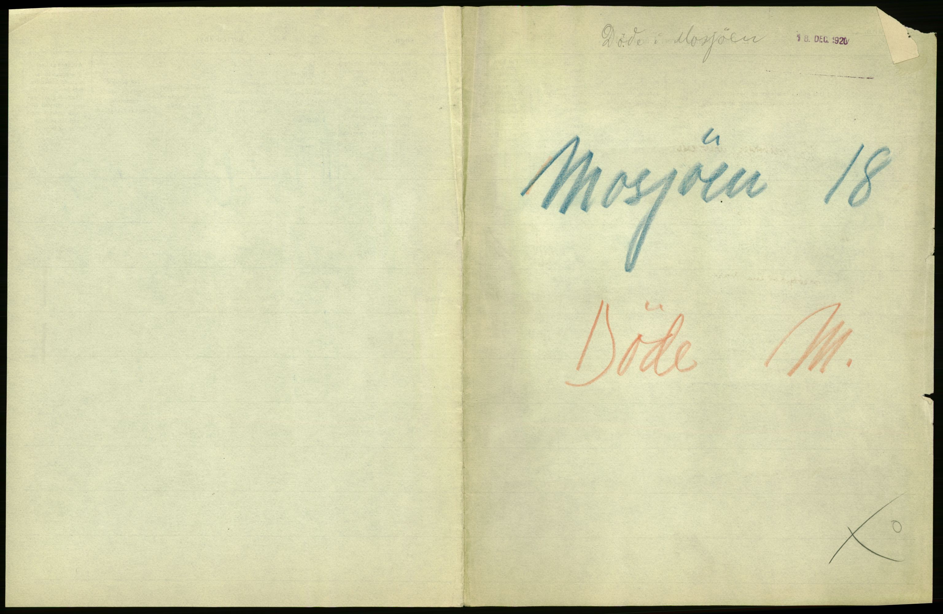 Statistisk sentralbyrå, Sosiodemografiske emner, Befolkning, AV/RA-S-2228/D/Df/Dfb/Dfbi/L0051: Nordland fylke: Døde. Bygder og byer., 1919