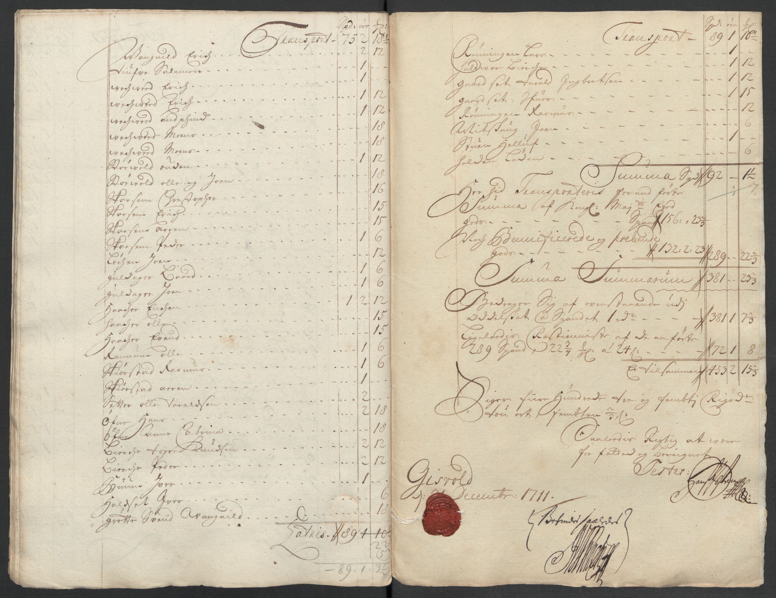 Rentekammeret inntil 1814, Reviderte regnskaper, Fogderegnskap, RA/EA-4092/R60/L3962: Fogderegnskap Orkdal og Gauldal, 1711, s. 276
