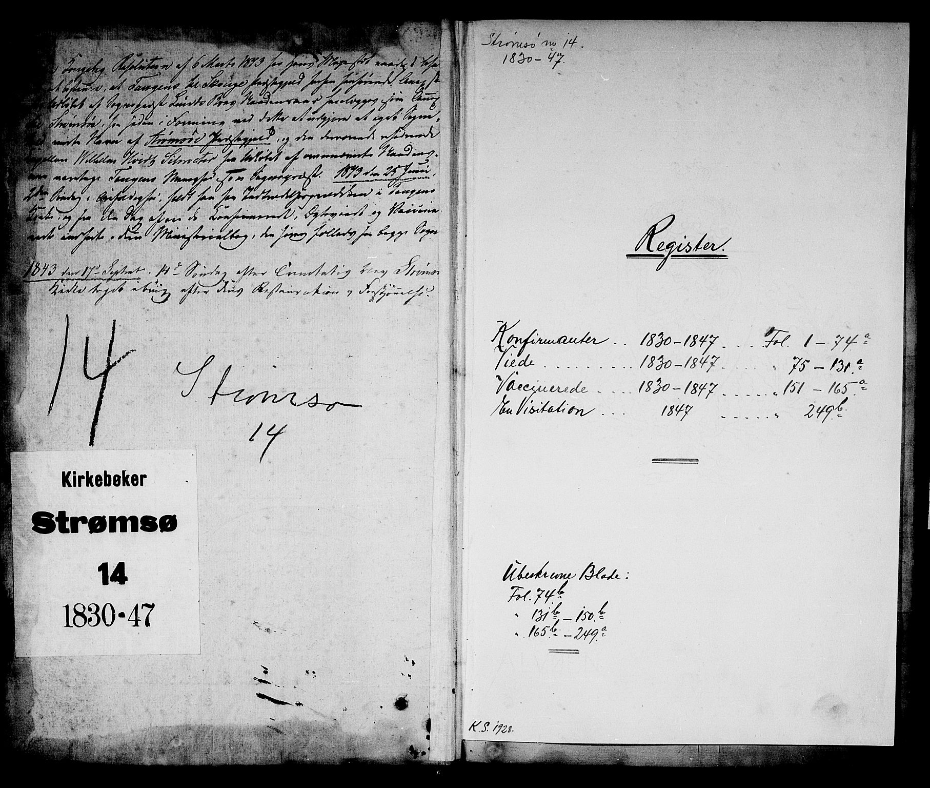 Strømsø kirkebøker, AV/SAKO-A-246/F/Fa/L0013: Ministerialbok nr. I 13, 1830-1847