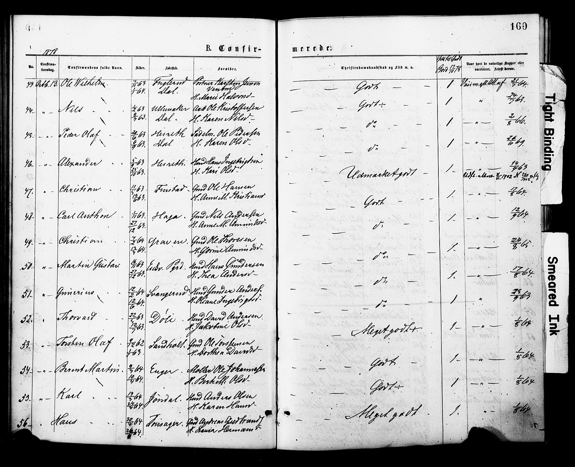 Eidsvoll prestekontor Kirkebøker, SAO/A-10888/F/Fa/L0001: Ministerialbok nr. I 1, 1877-1881, s. 160