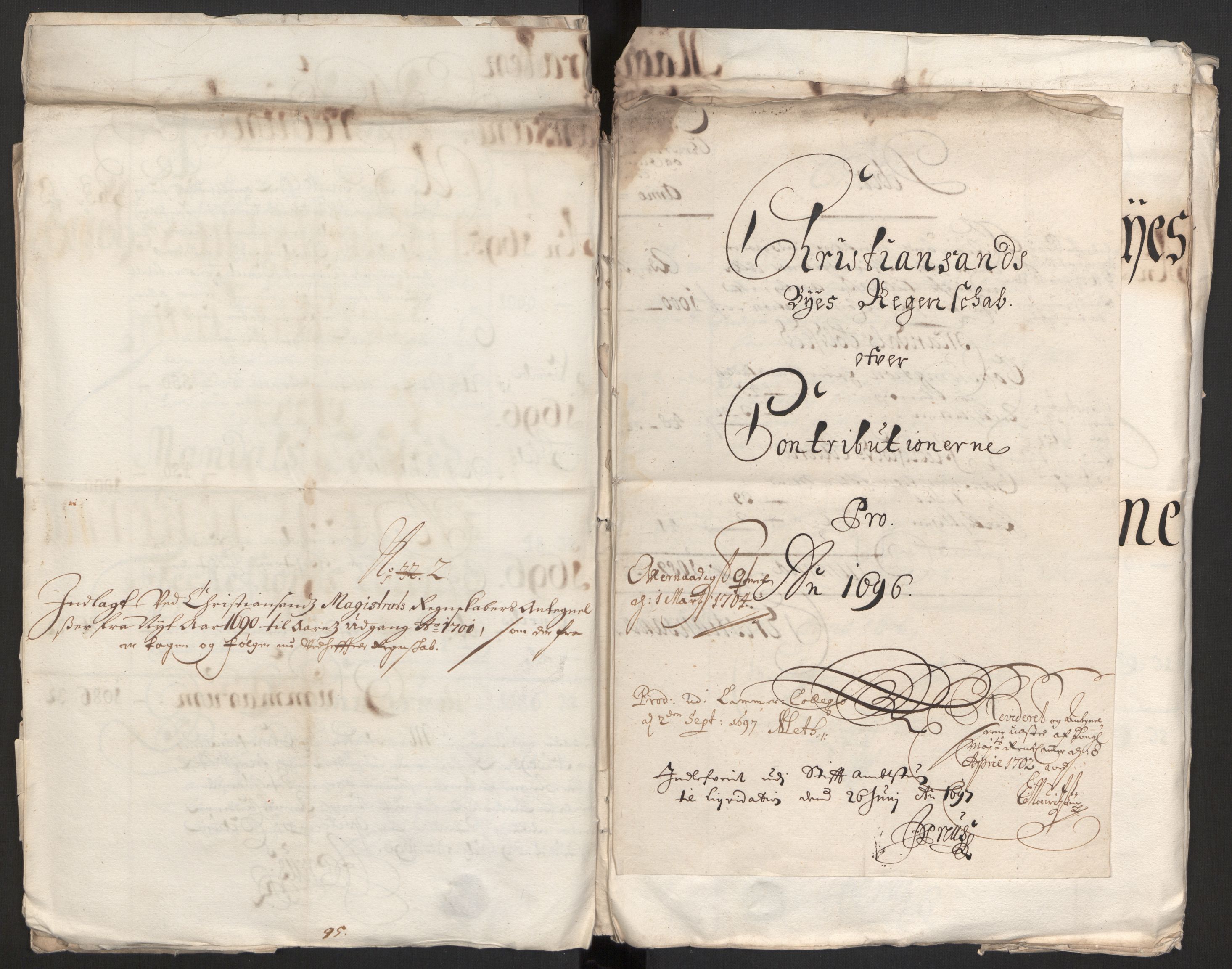 Rentekammeret inntil 1814, Reviderte regnskaper, Byregnskaper, RA/EA-4066/R/Rm/L0258: [M1] Kontribusjonsregnskap, 1664-1700, s. 67