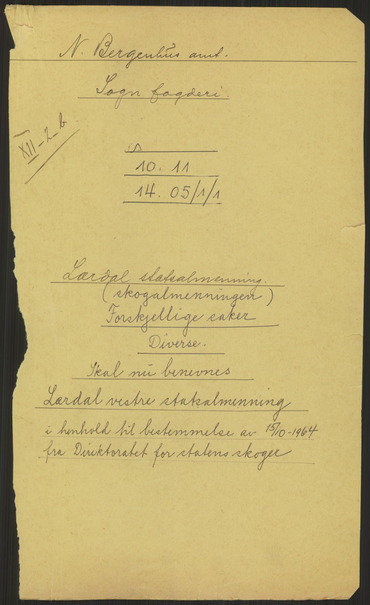 Direktoratet for statens skoger, AV/RA-S-1600/2/E/Ea/L0363/0001: Sogn og Fjordane fylke / Mappenr. 676. Lærdal herred. Forskjellige saker, herunder også en betenkning om hvem som er bruksberettiget i almenningen, 1836-1973, s. 3