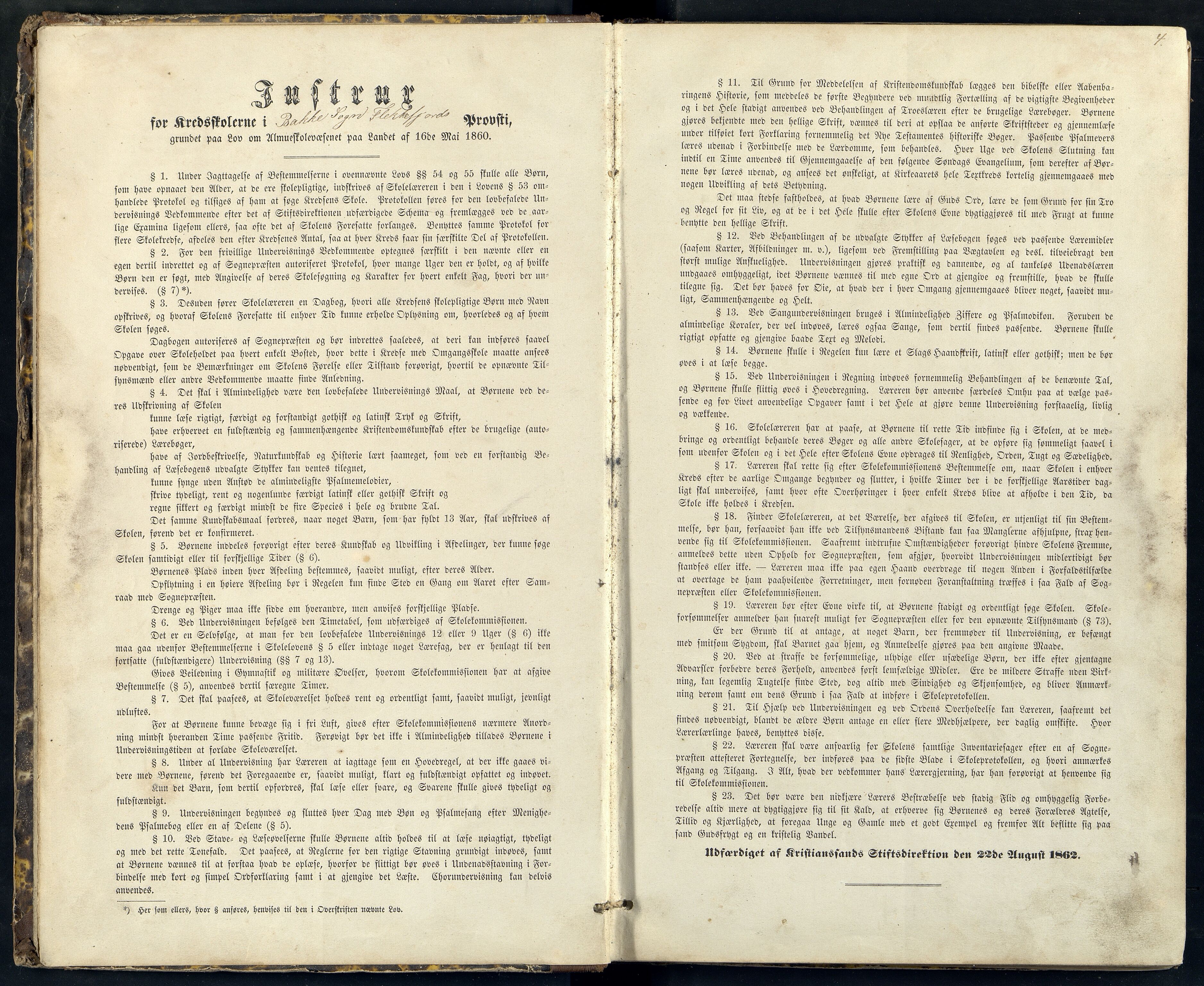 Bakke og Gyland kommune - Oftedal Skole, ARKSOR/1004BG550/H/L0001: Skoleprotokoll, 1869-1890