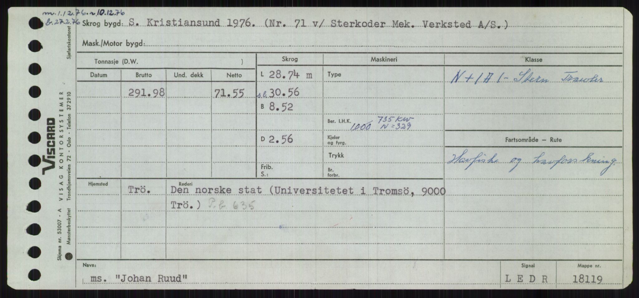 Sjøfartsdirektoratet med forløpere, Skipsmålingen, AV/RA-S-1627/H/Ha/L0003/0001: Fartøy, Hilm-Mar / Fartøy, Hilm-Kol, s. 505