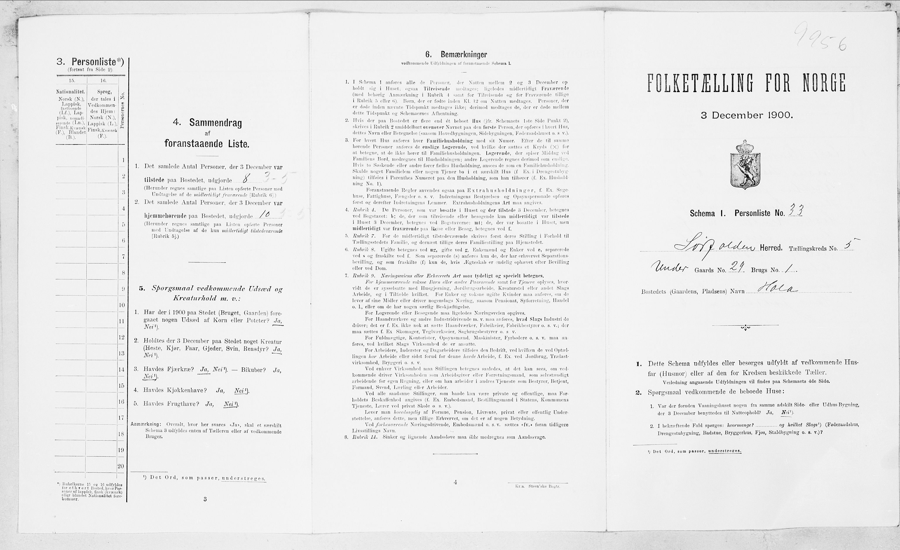 SAT, Folketelling 1900 for 1845 Sørfold herred, 1900, s. 317