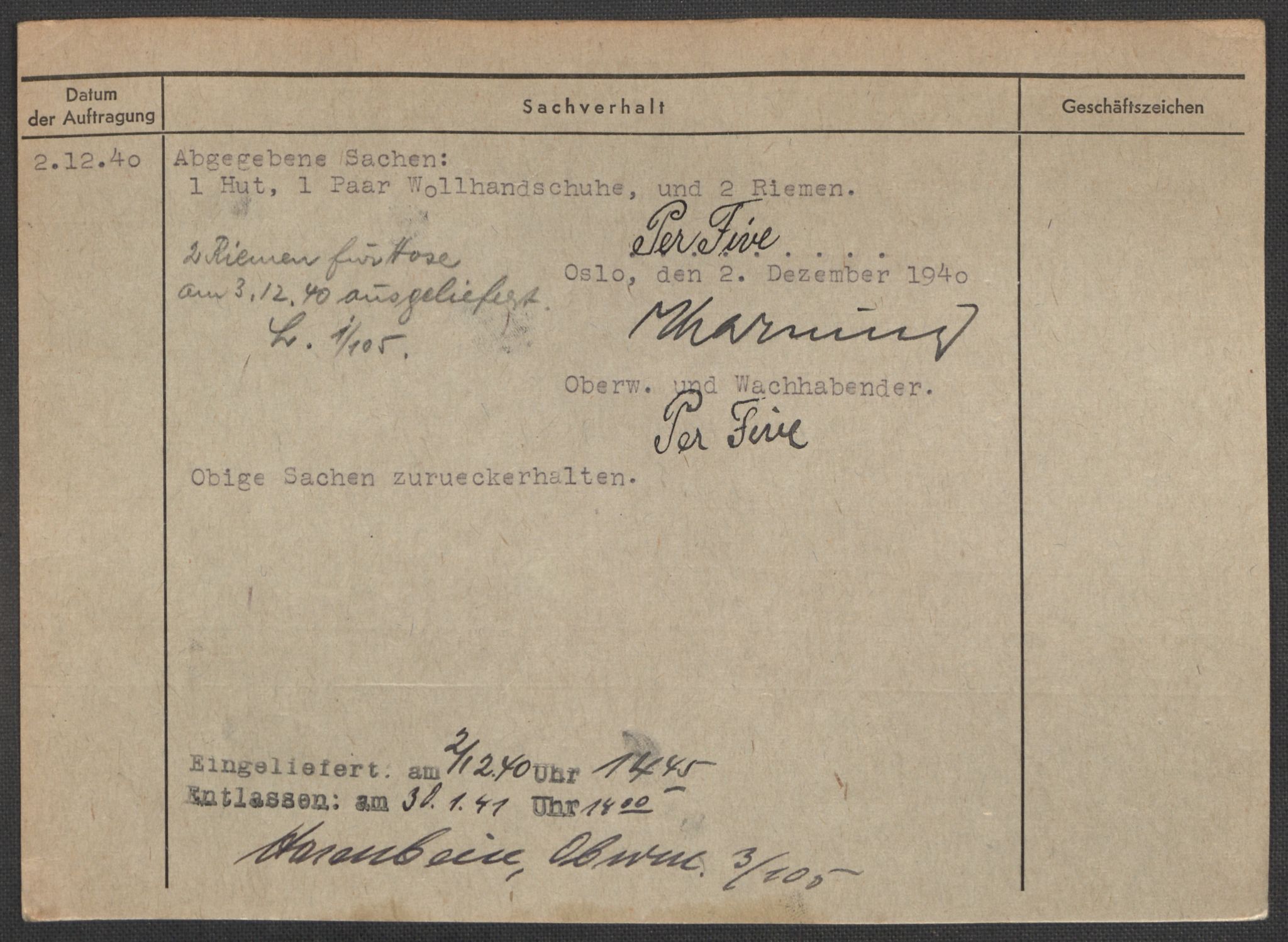 Befehlshaber der Sicherheitspolizei und des SD, RA/RAFA-5969/E/Ea/Eaa/L0003: Register over norske fanger i Møllergata 19: Eng-Hag, 1940-1945, s. 339