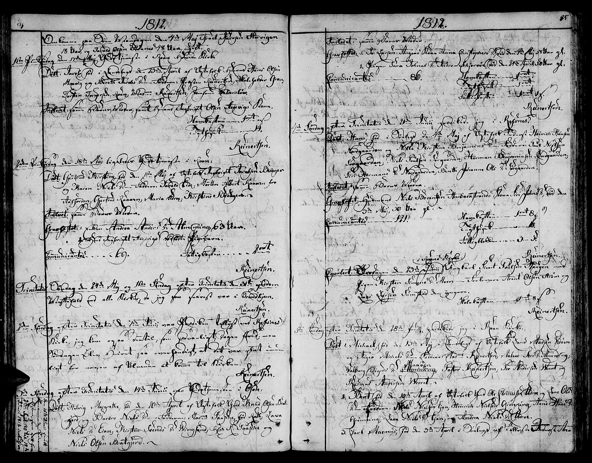 Ministerialprotokoller, klokkerbøker og fødselsregistre - Sør-Trøndelag, AV/SAT-A-1456/657/L0701: Ministerialbok nr. 657A02, 1802-1831, s. 85