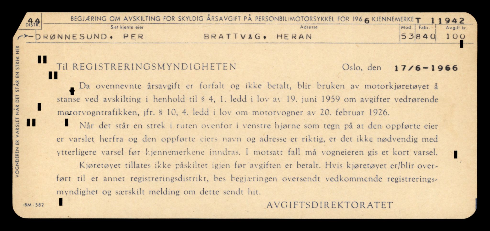 Møre og Romsdal vegkontor - Ålesund trafikkstasjon, AV/SAT-A-4099/F/Fe/L0031: Registreringskort for kjøretøy T 11800 - T 11996, 1927-1998, s. 2449