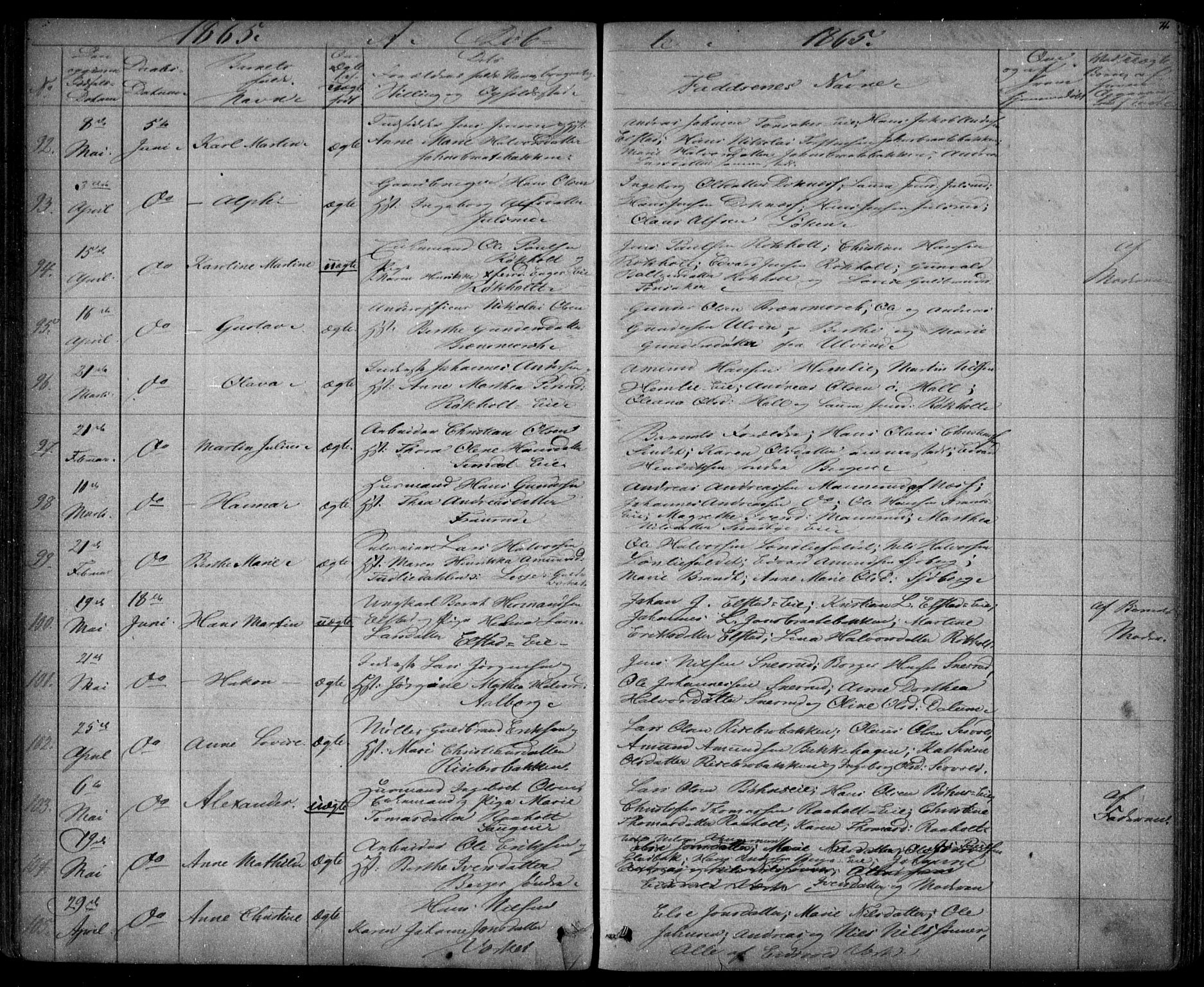 Eidsvoll prestekontor Kirkebøker, AV/SAO-A-10888/G/Ga/L0001: Klokkerbok nr. I 1, 1861-1866, s. 71