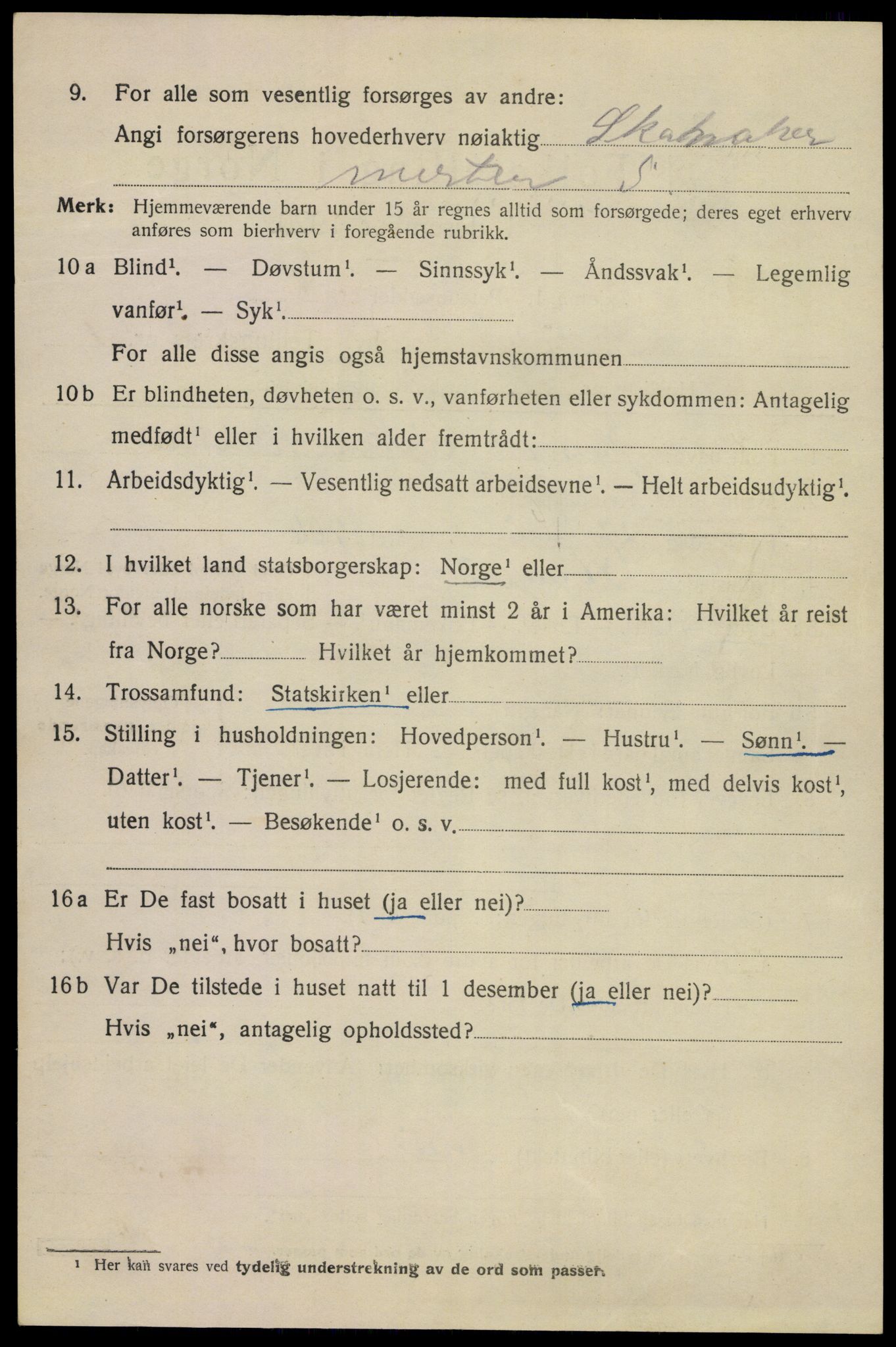 SAKO, Folketelling 1920 for 0801 Kragerø kjøpstad, 1920, s. 4912