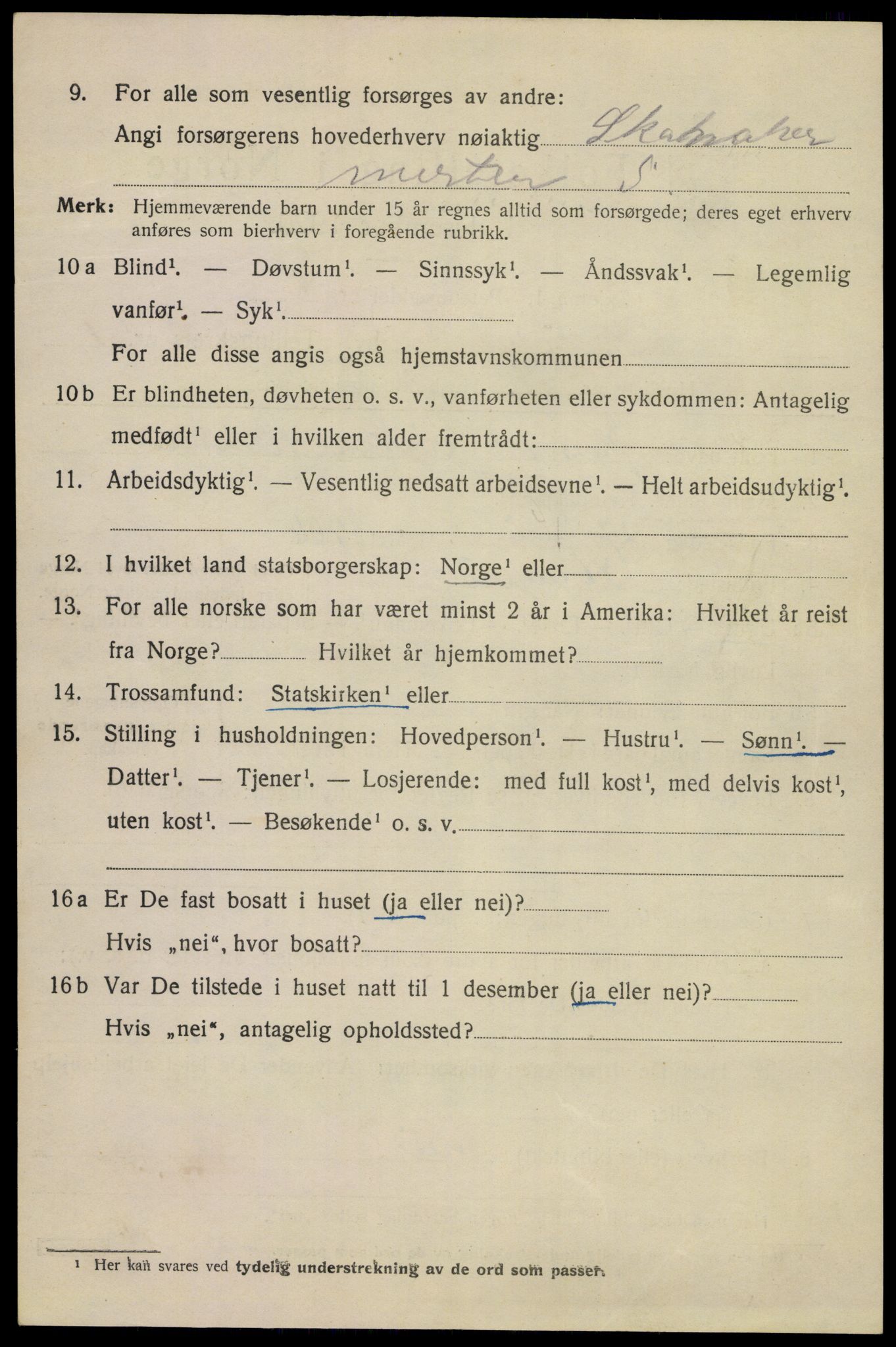 SAKO, Folketelling 1920 for 0801 Kragerø kjøpstad, 1920, s. 4912