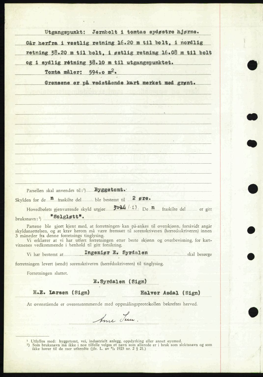 Nedenes sorenskriveri, AV/SAK-1221-0006/G/Gb/Gba/L0054: Pantebok nr. A6c, 1946-1946, Dagboknr: 538/1946