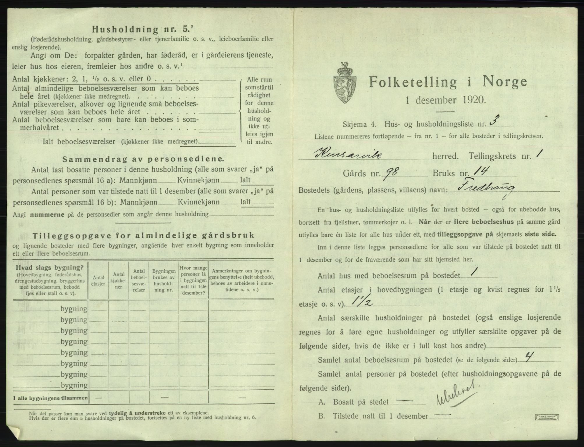 SAB, Folketelling 1920 for 1231 Kinsarvik herred, 1920, s. 35