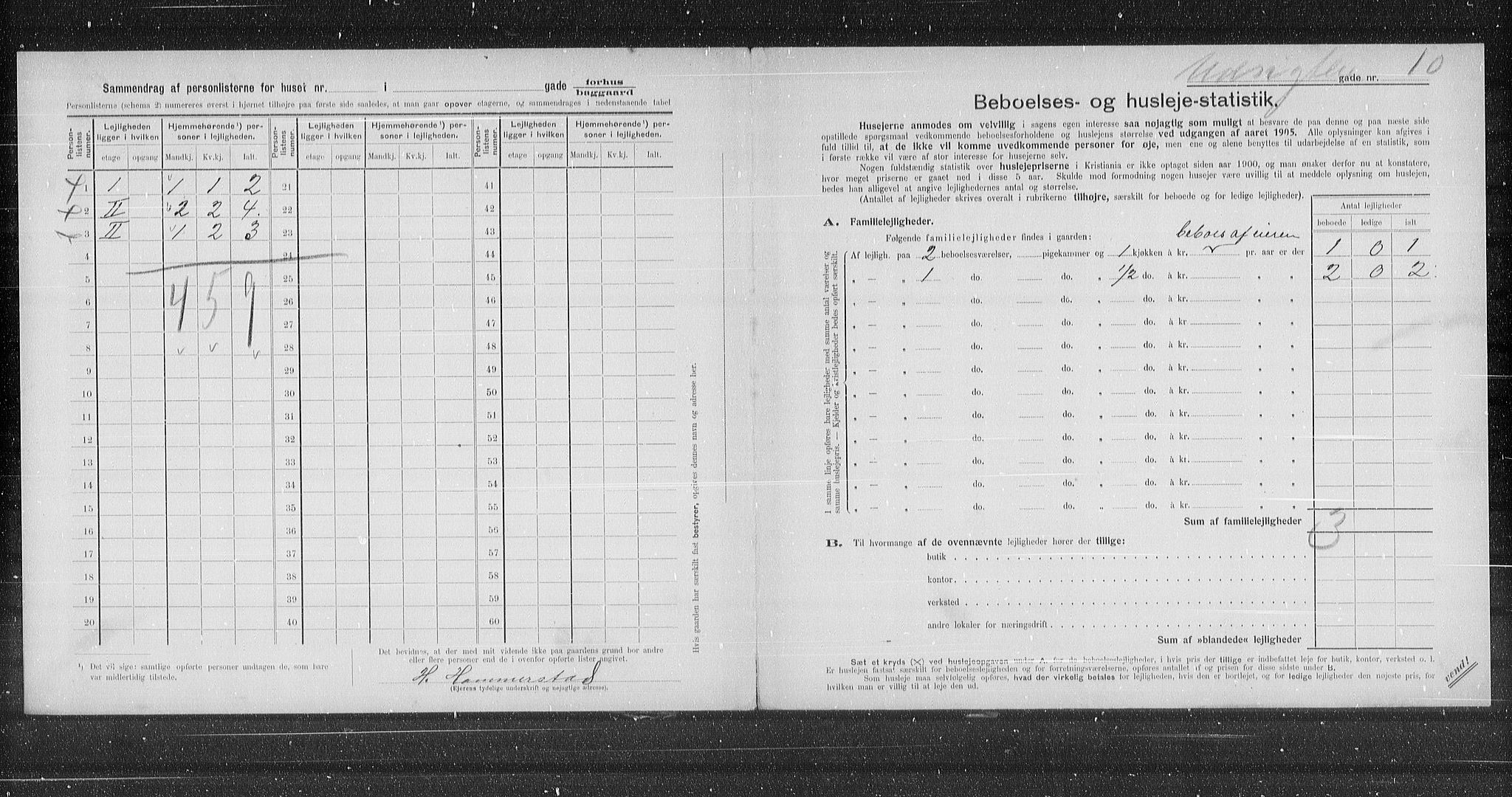 OBA, Kommunal folketelling 31.12.1905 for Kristiania kjøpstad, 1905, s. 62296