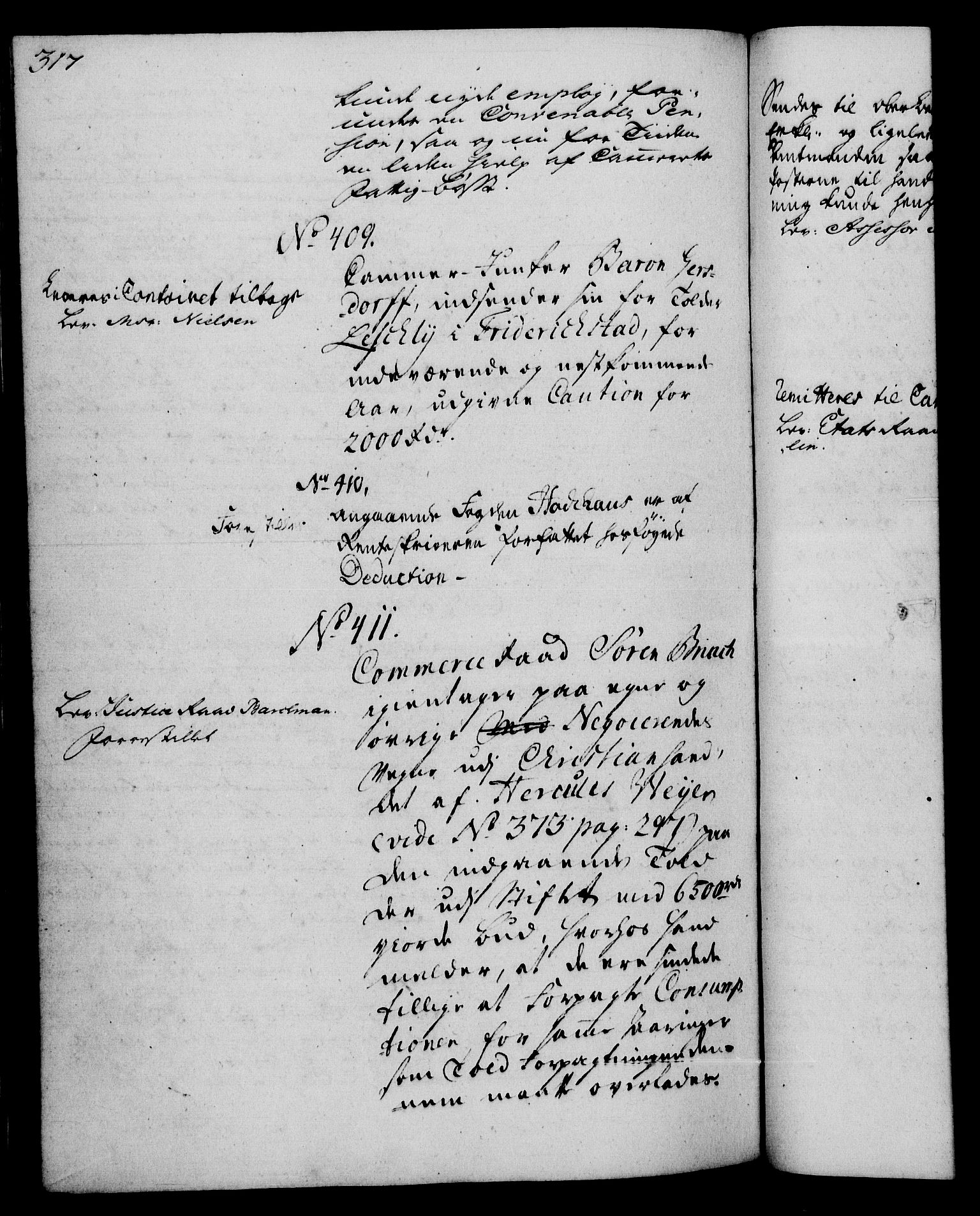 Rentekammeret, Kammerkanselliet, RA/EA-3111/G/Gh/Gha/L0029: Norsk ekstraktmemorialprotokoll (merket RK 53.74), 1748-1749, s. 317