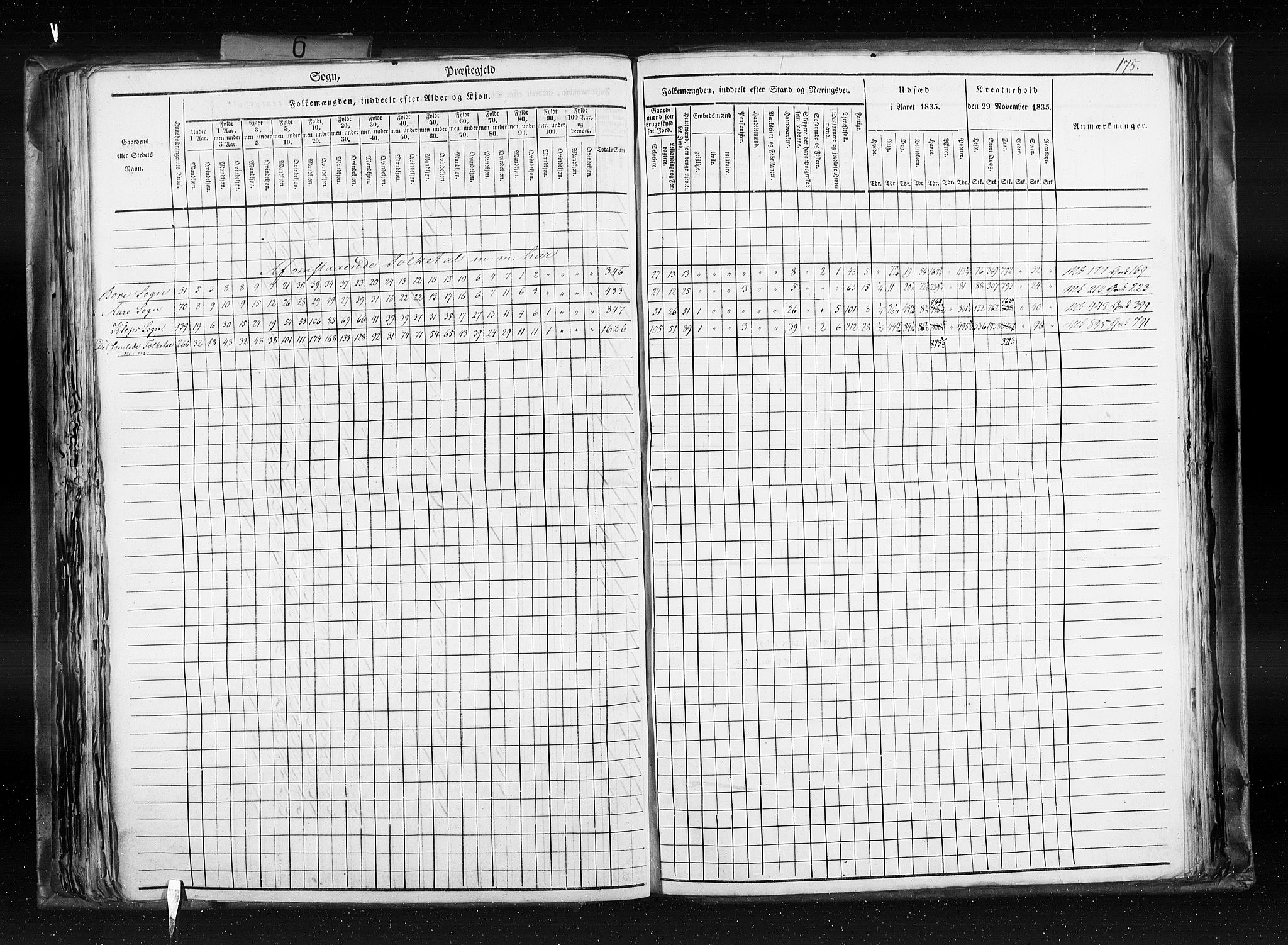 RA, Folketellingen 1835, bind 6: Lister og Mandal amt og Stavanger amt, 1835, s. 175