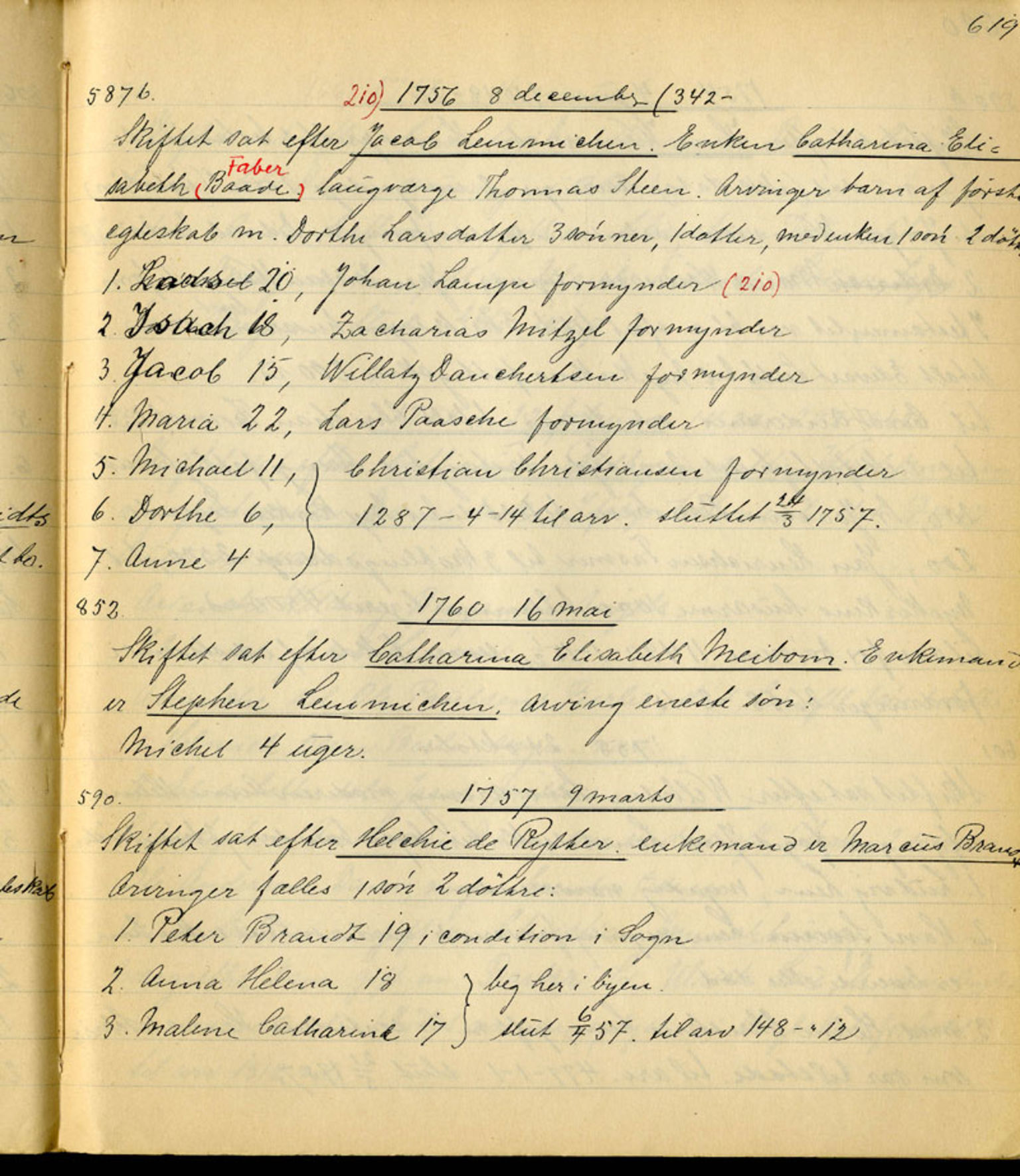 Sollied, Olaf og Thora - samlinger, AV/SAB-SAB/DA-0401/01/L0010/0002: Skifte: Utdrag av skifteprotokoller / 93 Skifteprotokoller: utdrag, 1740-1759, s. 619