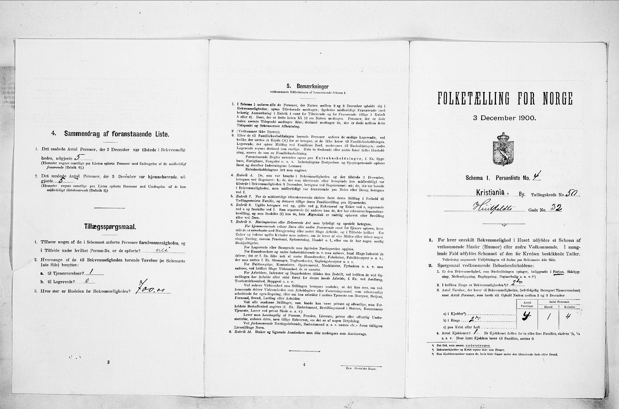 SAO, Folketelling 1900 for 0301 Kristiania kjøpstad, 1900, s. 39548