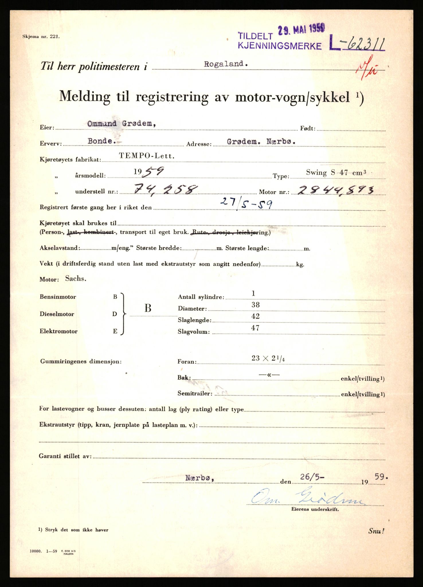 Stavanger trafikkstasjon, SAST/A-101942/0/F/L0062: L-62000 - L-62699, 1930-1971, s. 1069