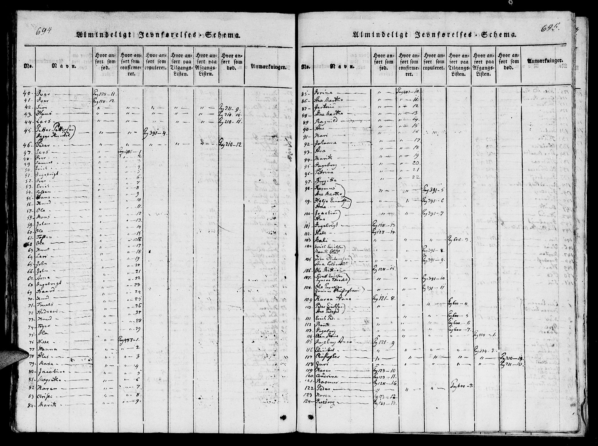 Ministerialprotokoller, klokkerbøker og fødselsregistre - Møre og Romsdal, SAT/A-1454/560/L0718: Ministerialbok nr. 560A02, 1817-1844, s. 694-695