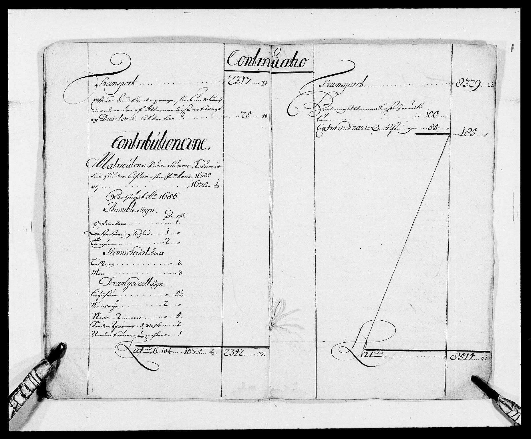 Rentekammeret inntil 1814, Reviderte regnskaper, Fogderegnskap, AV/RA-EA-4092/R34/L2048: Fogderegnskap Bamble, 1685-1687, s. 12