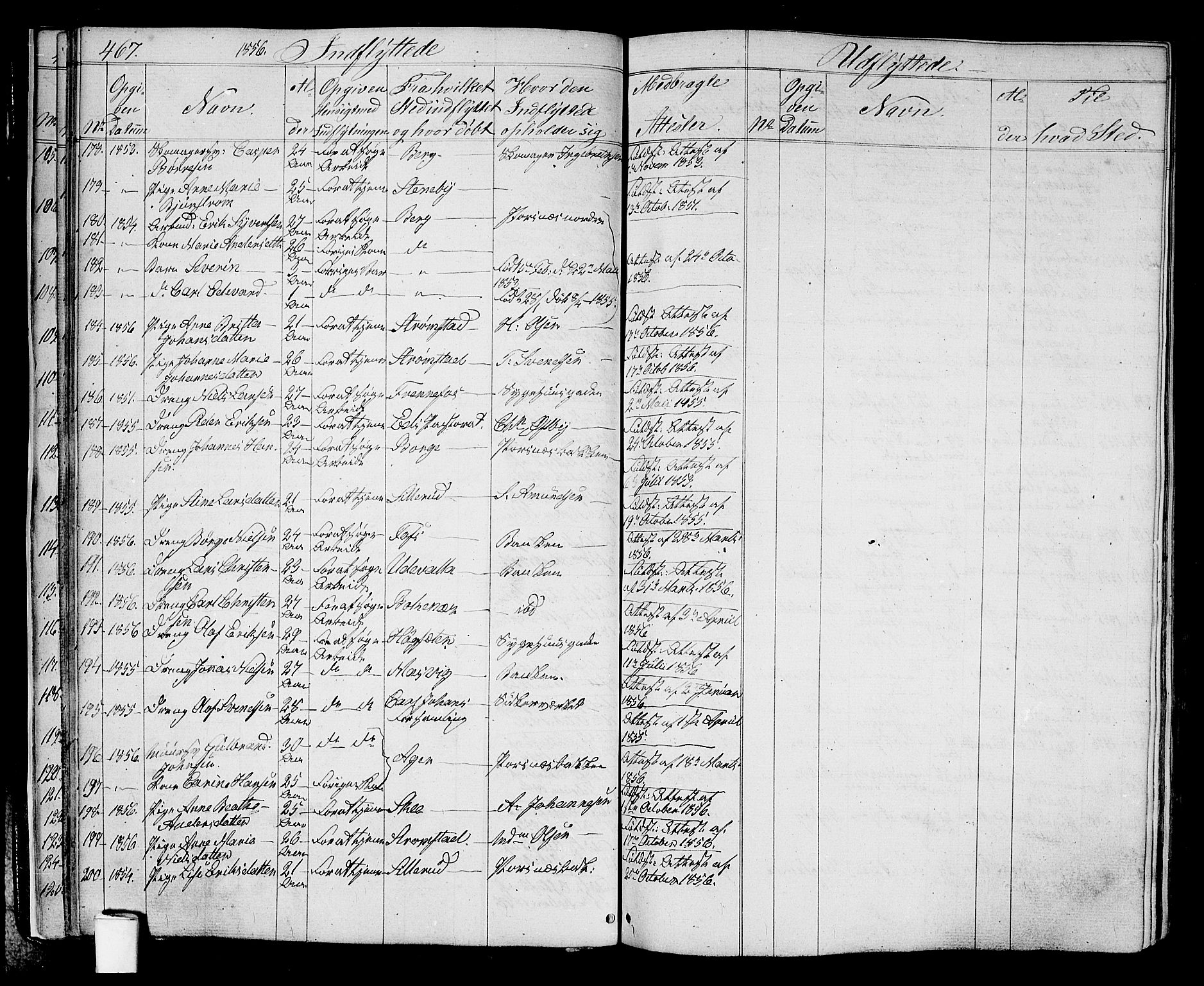 Halden prestekontor Kirkebøker, AV/SAO-A-10909/G/Ga/L0005b: Klokkerbok nr. 5B, 1864-1868, s. 467