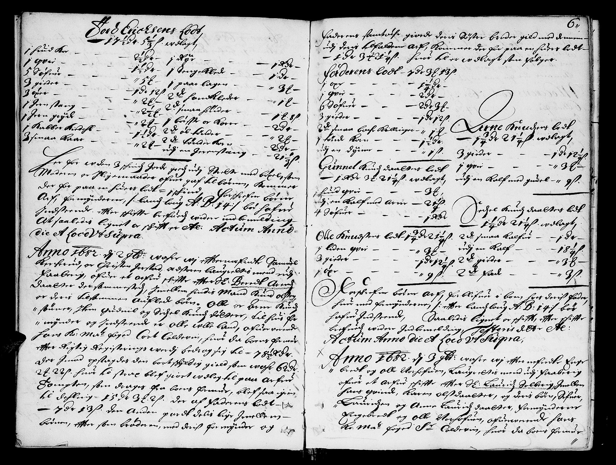Sorenskriverier i Gudbrandsdalen, AV/SAH-TING-036/J/Ja/Jab/L0001: Skifteprotokoll - Sør-Gudbrandsdal, 1682-1721, s. 5b-6a