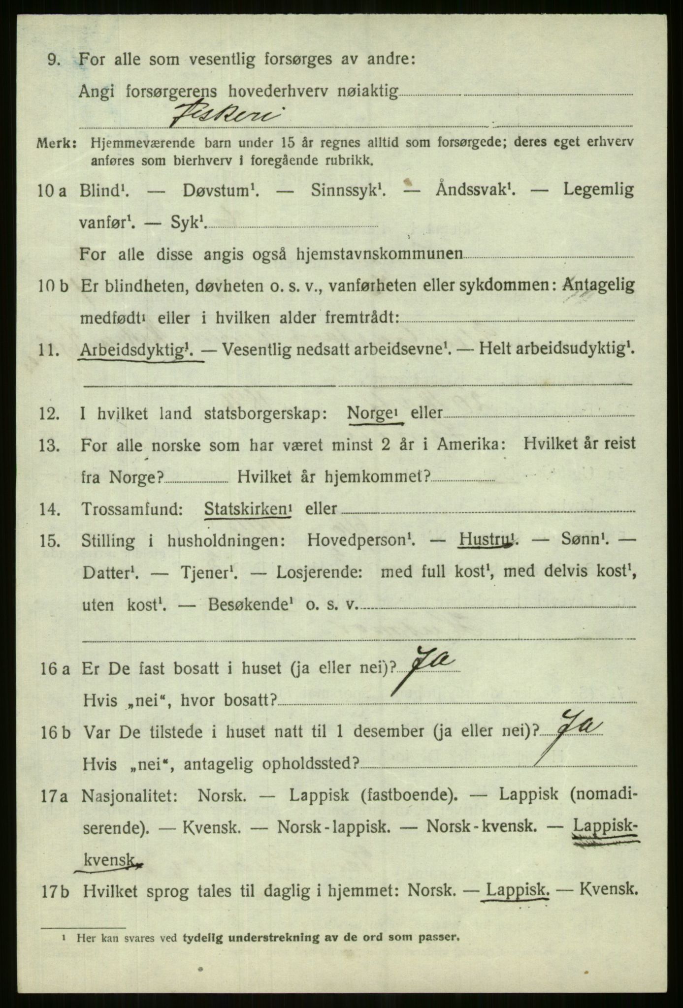 SATØ, Folketelling 1920 for 1938 Lyngen herred, 1920, s. 3476