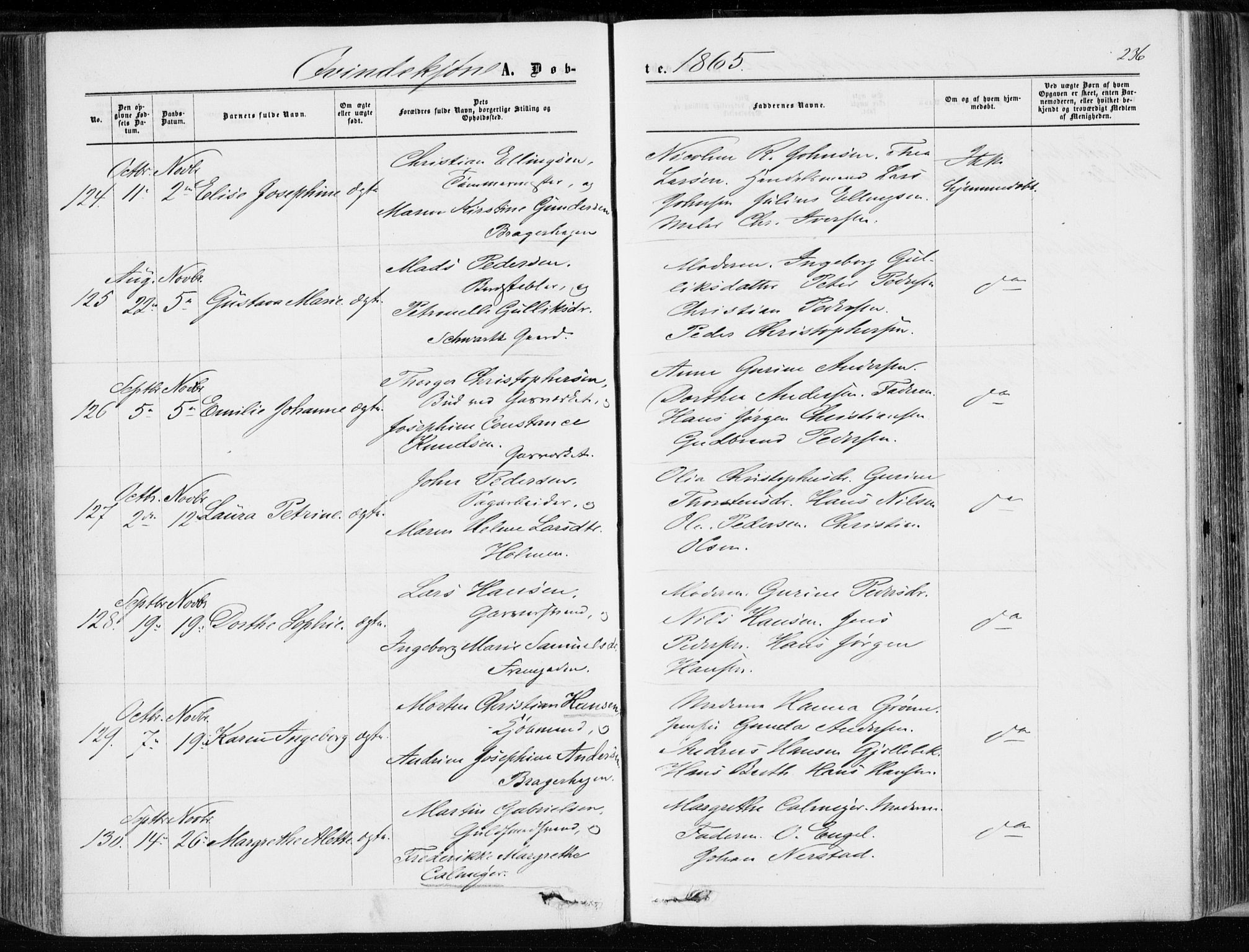 Bragernes kirkebøker, AV/SAKO-A-6/F/Fb/L0003: Ministerialbok nr. II 3, 1860-1868, s. 236