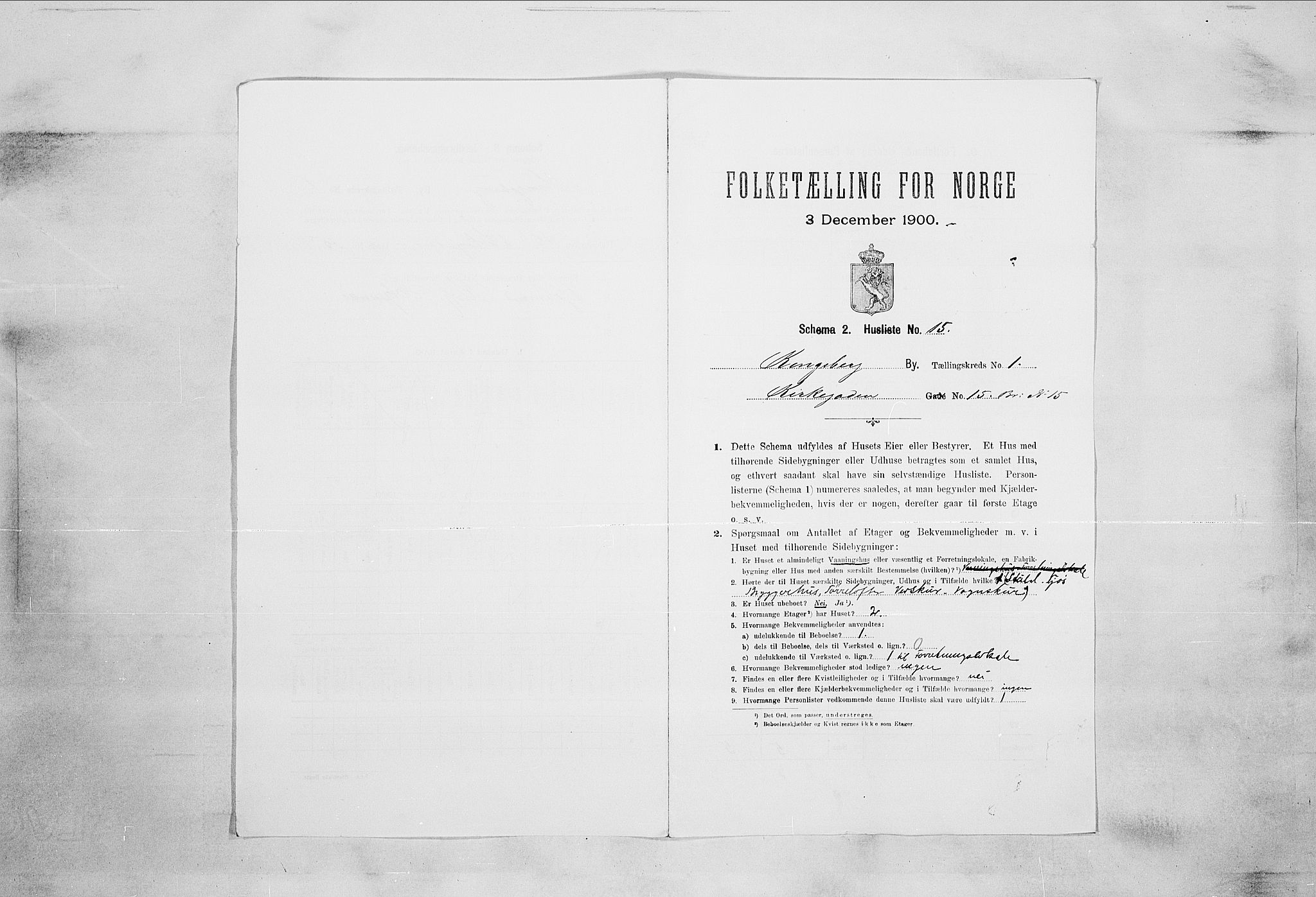 RA, Folketelling 1900 for 0604 Kongsberg kjøpstad, 1900, s. 94