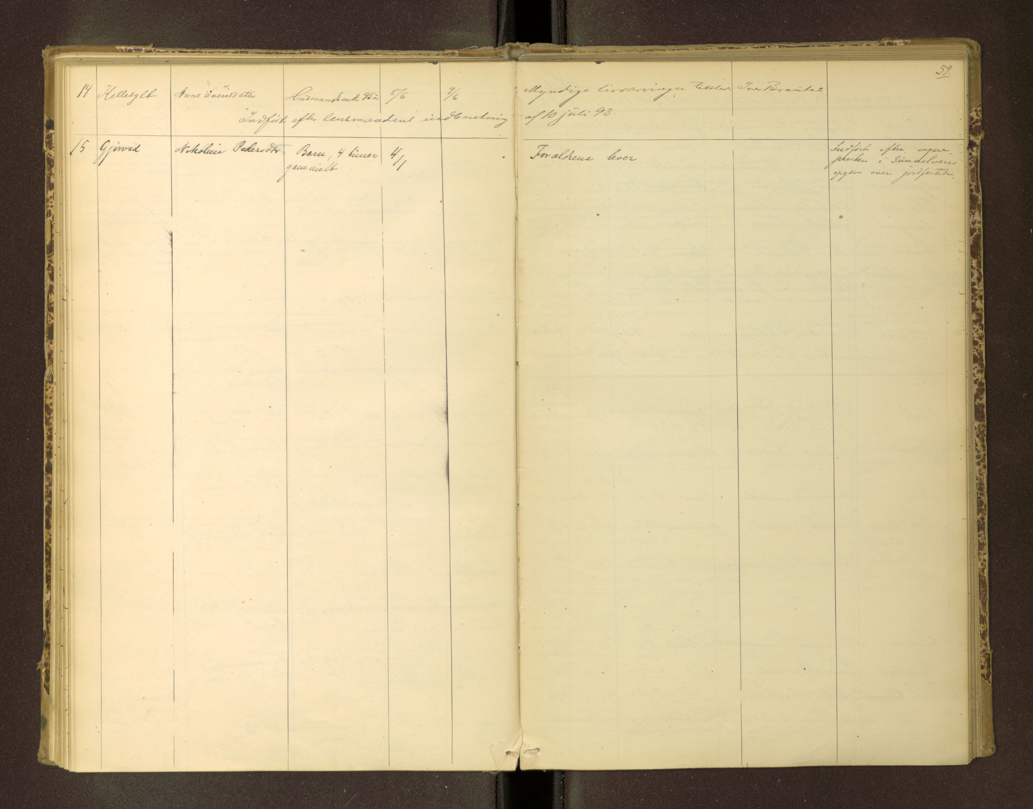 Nordre Sunnmøre sorenskriveri, AV/SAT-A-0006/1/3/3L/L0004: Dødsfallsprotokoll, 1885-1893, s. 59