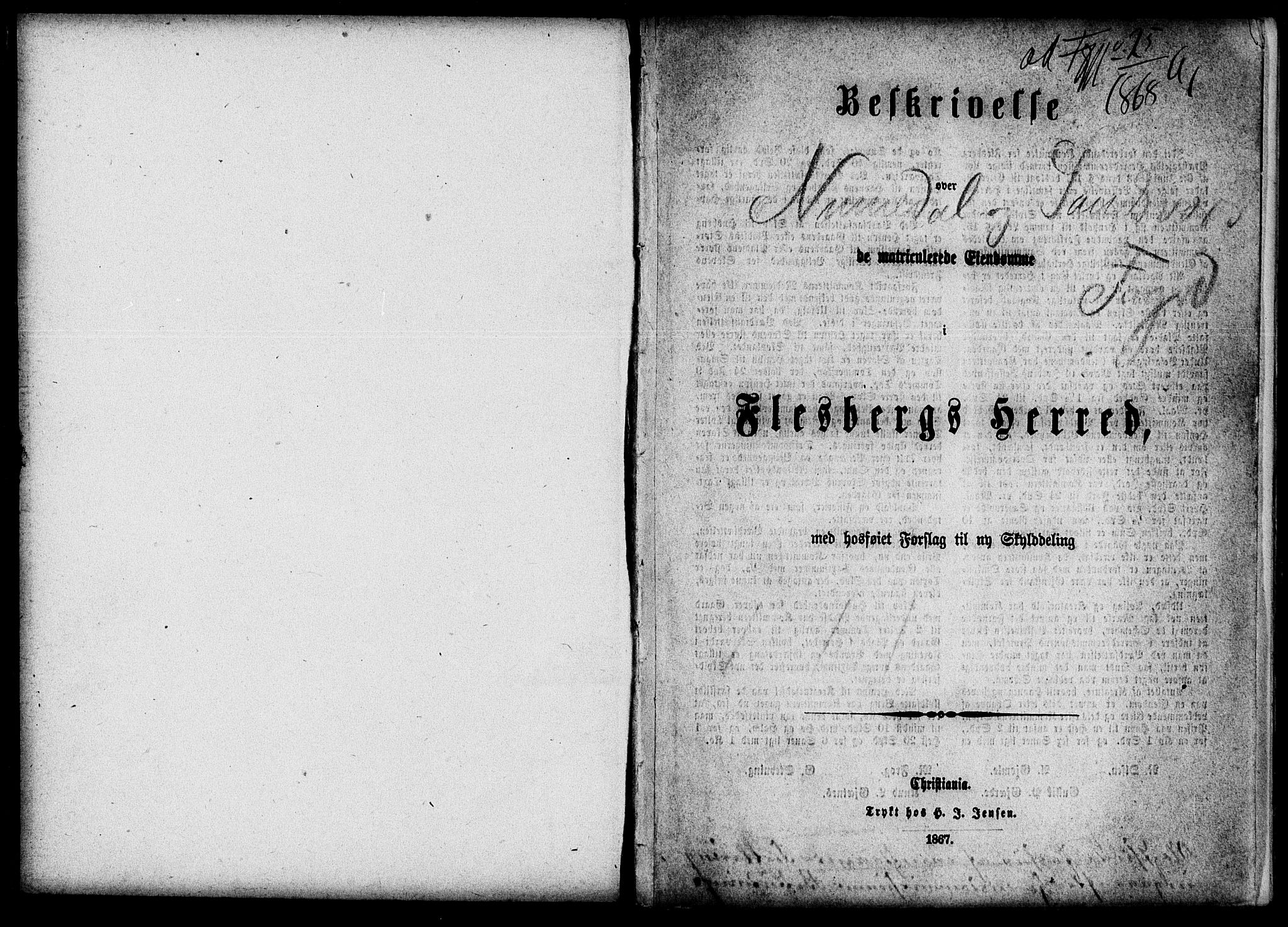 Matrikkelrevisjonen av 1863, RA/S-1530/F/Fe/L0104: Flesberg, 1863