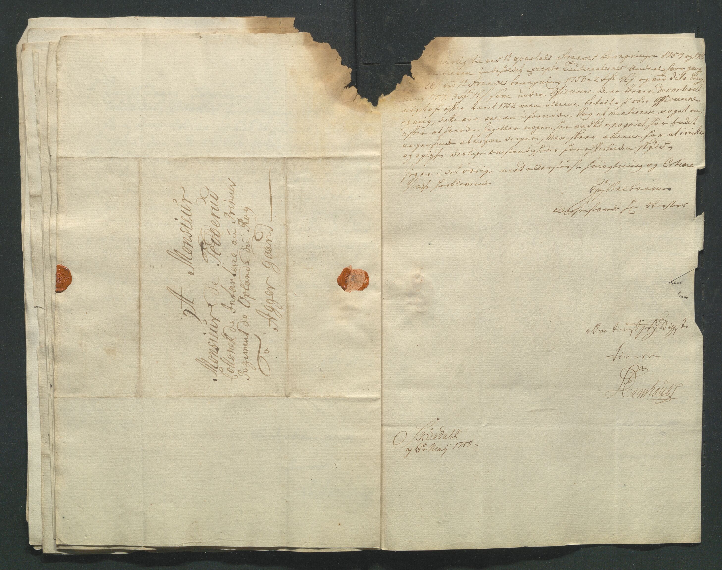 Åker i Vang, Hedmark, og familien Todderud, AV/SAH-ARK-010/J/Jc/L0002: Korrespondanse, 1753-1762, s. 235