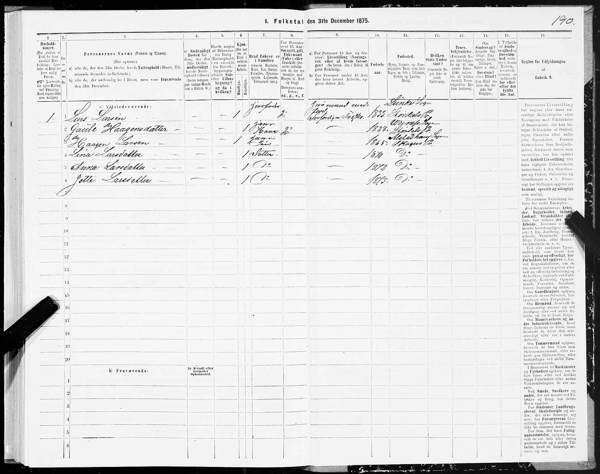 SAT, Folketelling 1875 for 1719P Skogn prestegjeld, 1875, s. 2190