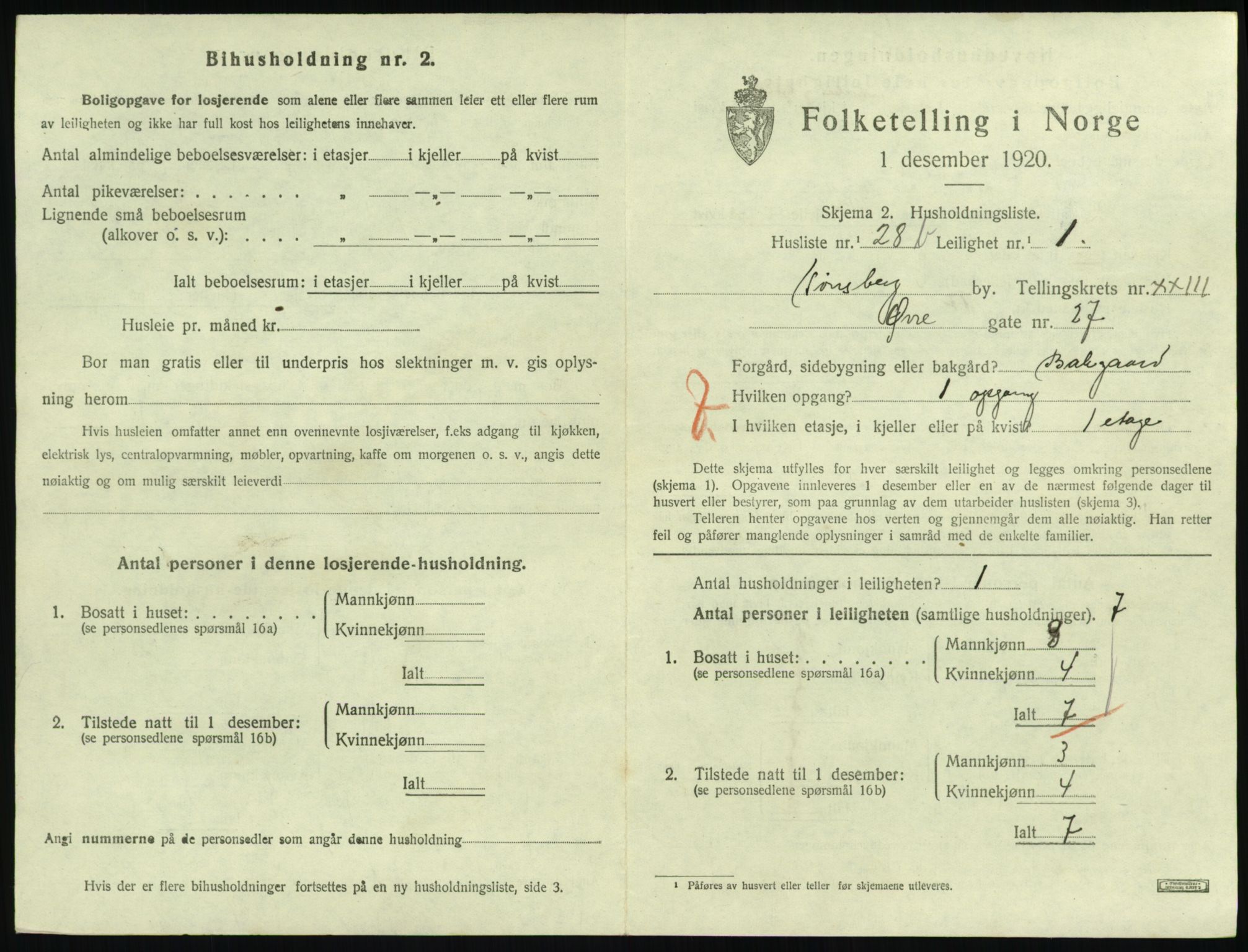 SAKO, Folketelling 1920 for 0705 Tønsberg kjøpstad, 1920, s. 8361