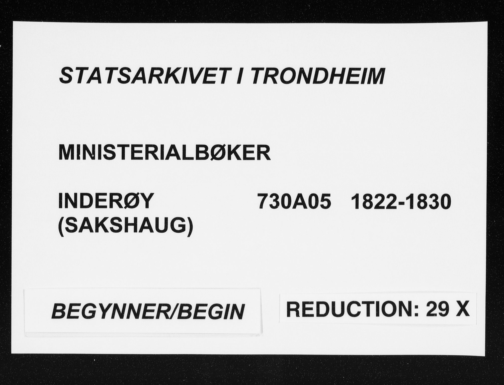 Ministerialprotokoller, klokkerbøker og fødselsregistre - Nord-Trøndelag, AV/SAT-A-1458/730/L0276: Ministerialbok nr. 730A05, 1822-1830