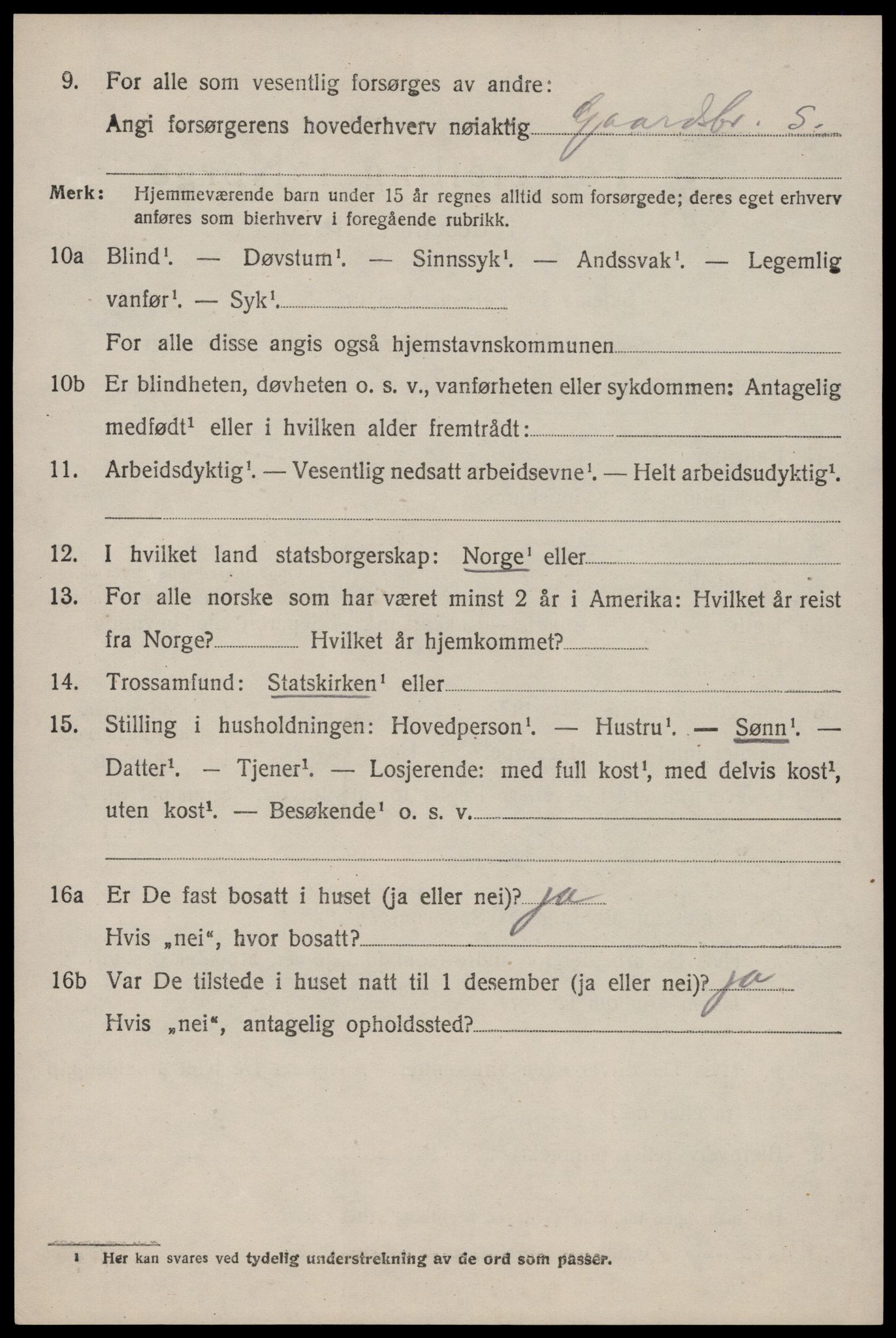 SAST, Folketelling 1920 for 1132 Fister herred, 1920, s. 1486