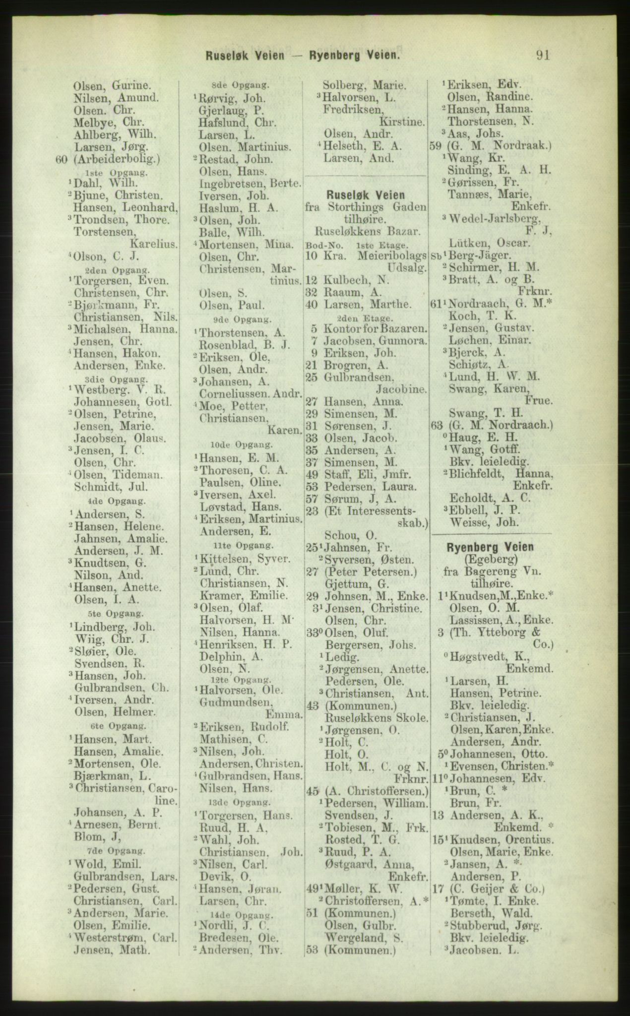 Kristiania/Oslo adressebok, PUBL/-, 1883, s. 91