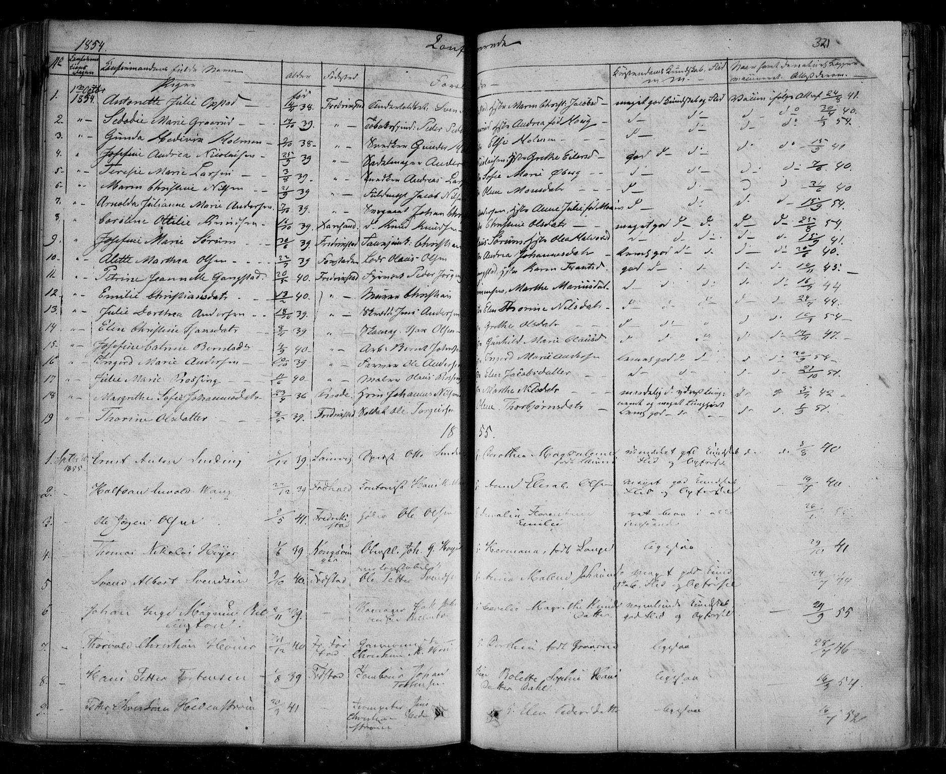 Fredrikstad prestekontor Kirkebøker, AV/SAO-A-11082/F/Fa/L0005: Ministerialbok nr. 5, 1835-1856, s. 321