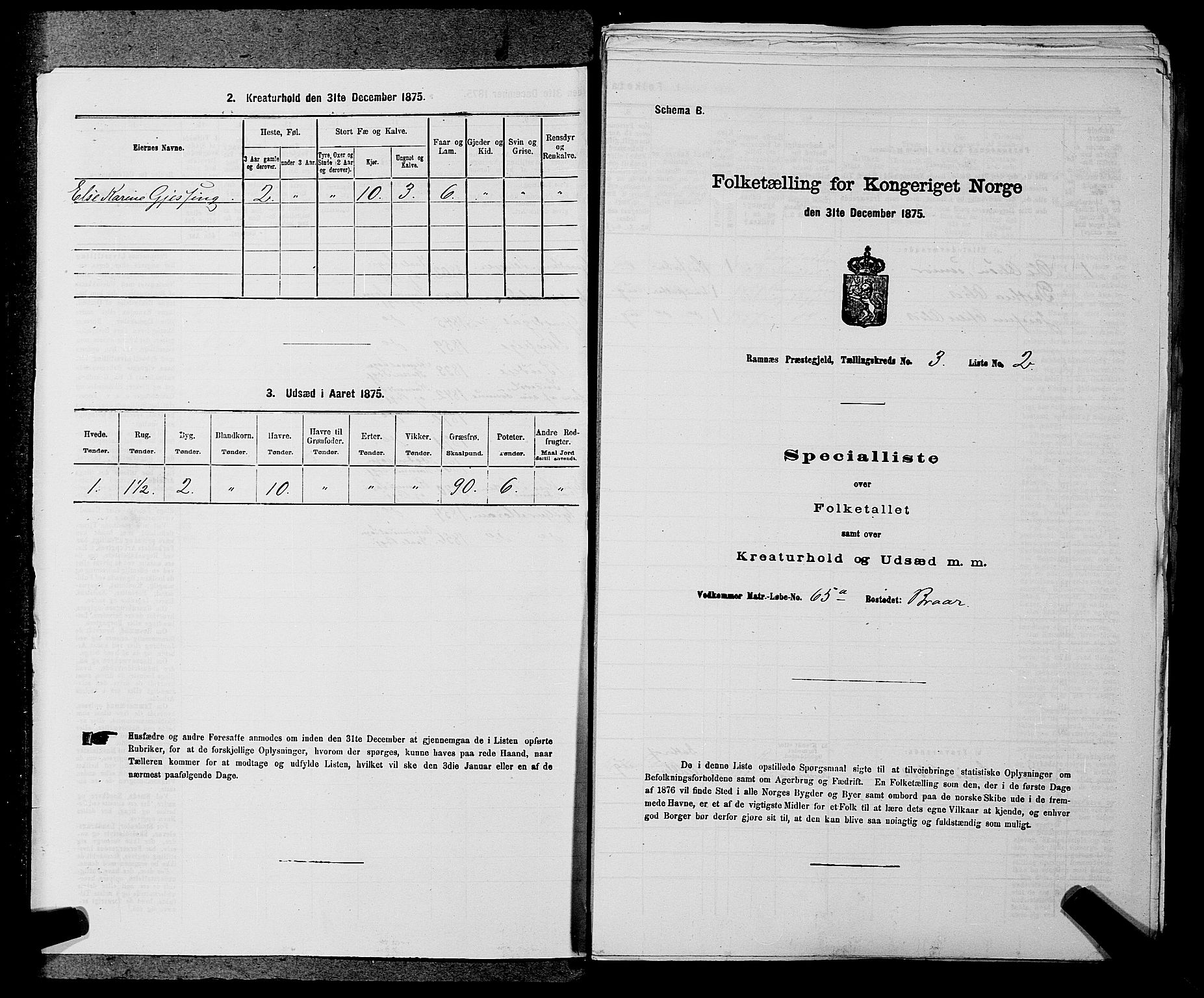 SAKO, Folketelling 1875 for 0718P Ramnes prestegjeld, 1875, s. 444