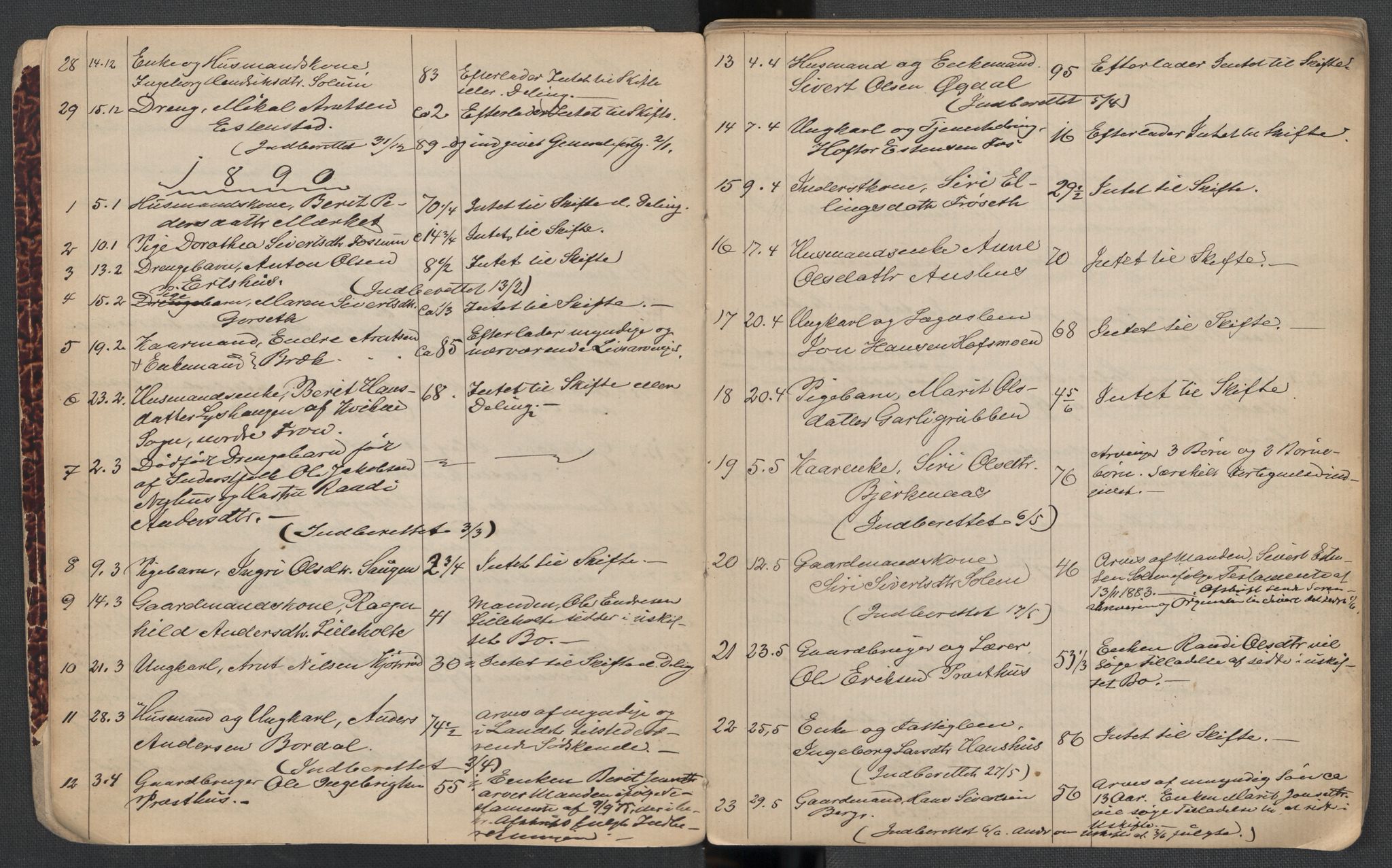 Soknedal lensmannskontor, AV/SAT-A-1070/02/L0009: Dødsfallsprotokoll, 1884-1912