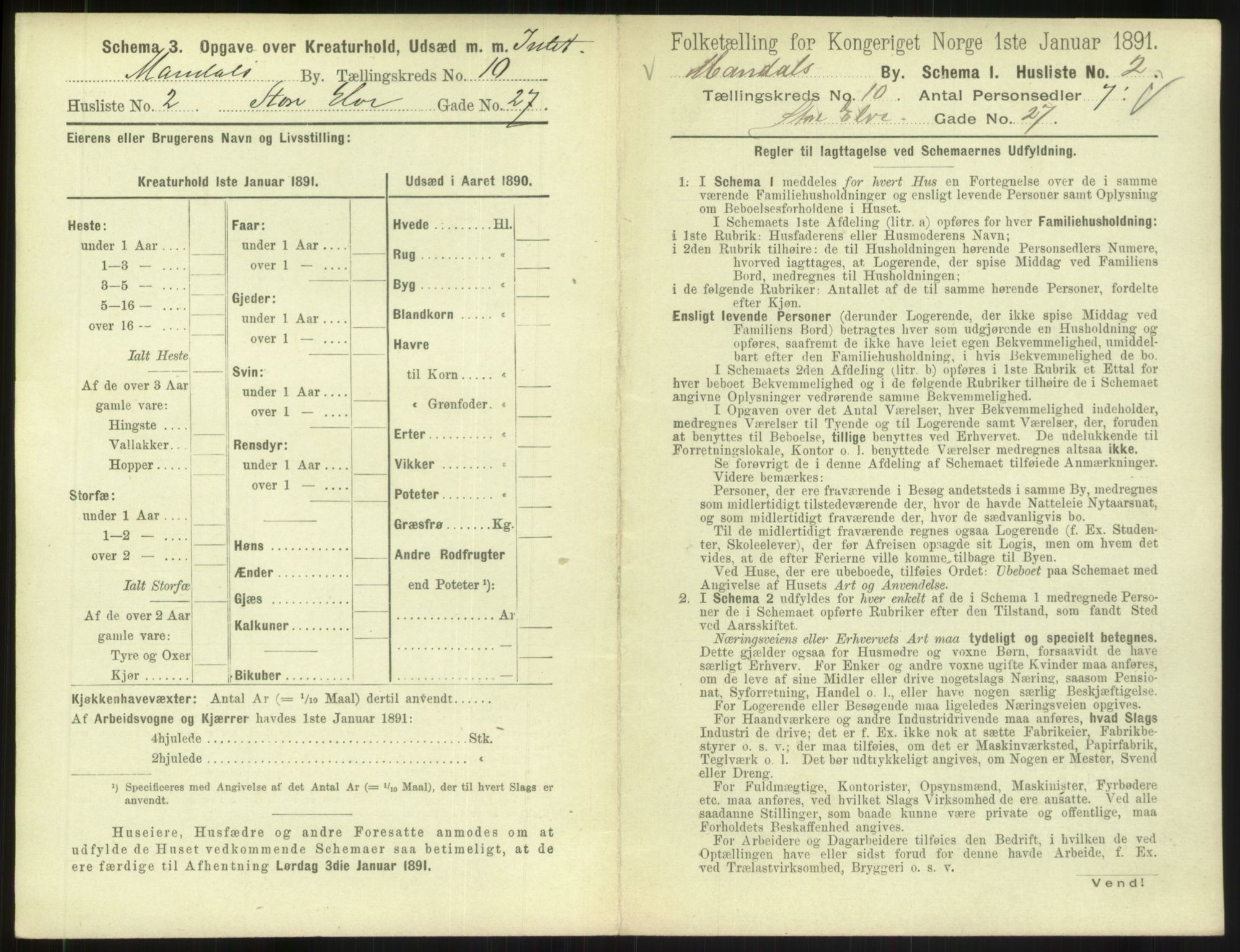 RA, Folketelling 1891 for 1002 Mandal ladested, 1891, s. 489