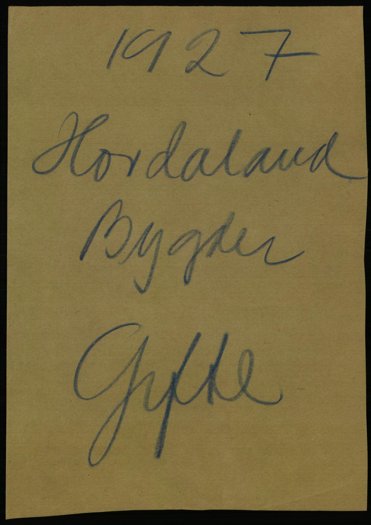 Statistisk sentralbyrå, Sosiodemografiske emner, Befolkning, AV/RA-S-2228/D/Df/Dfc/Dfcg/L0026: Hordaland fylke: Gifte, døde, dødfødte. Bygder.., 1927, s. 1